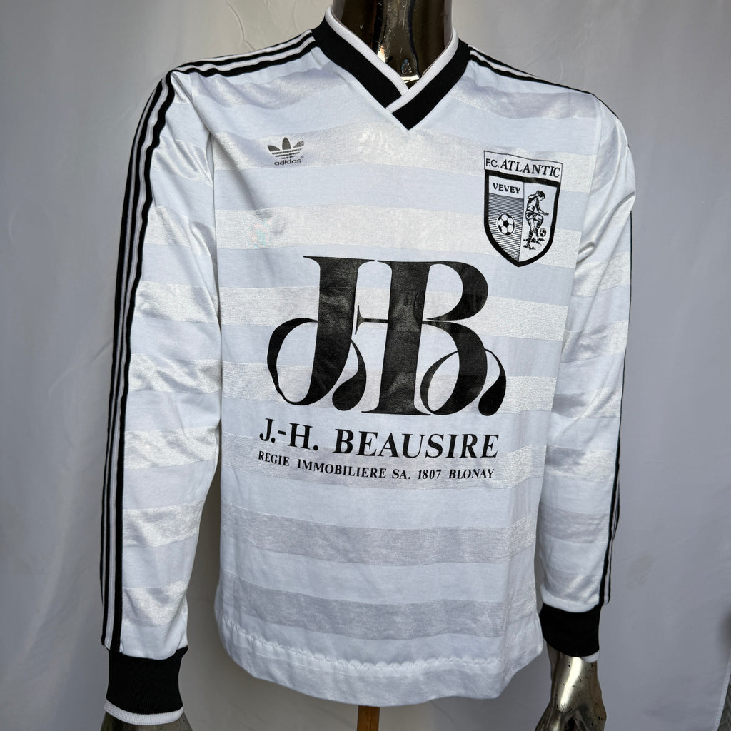 adidas 80er 90er Vintage Football Jersey / Trikot / Shirt – FC Atlantic Vevey – Gr. M