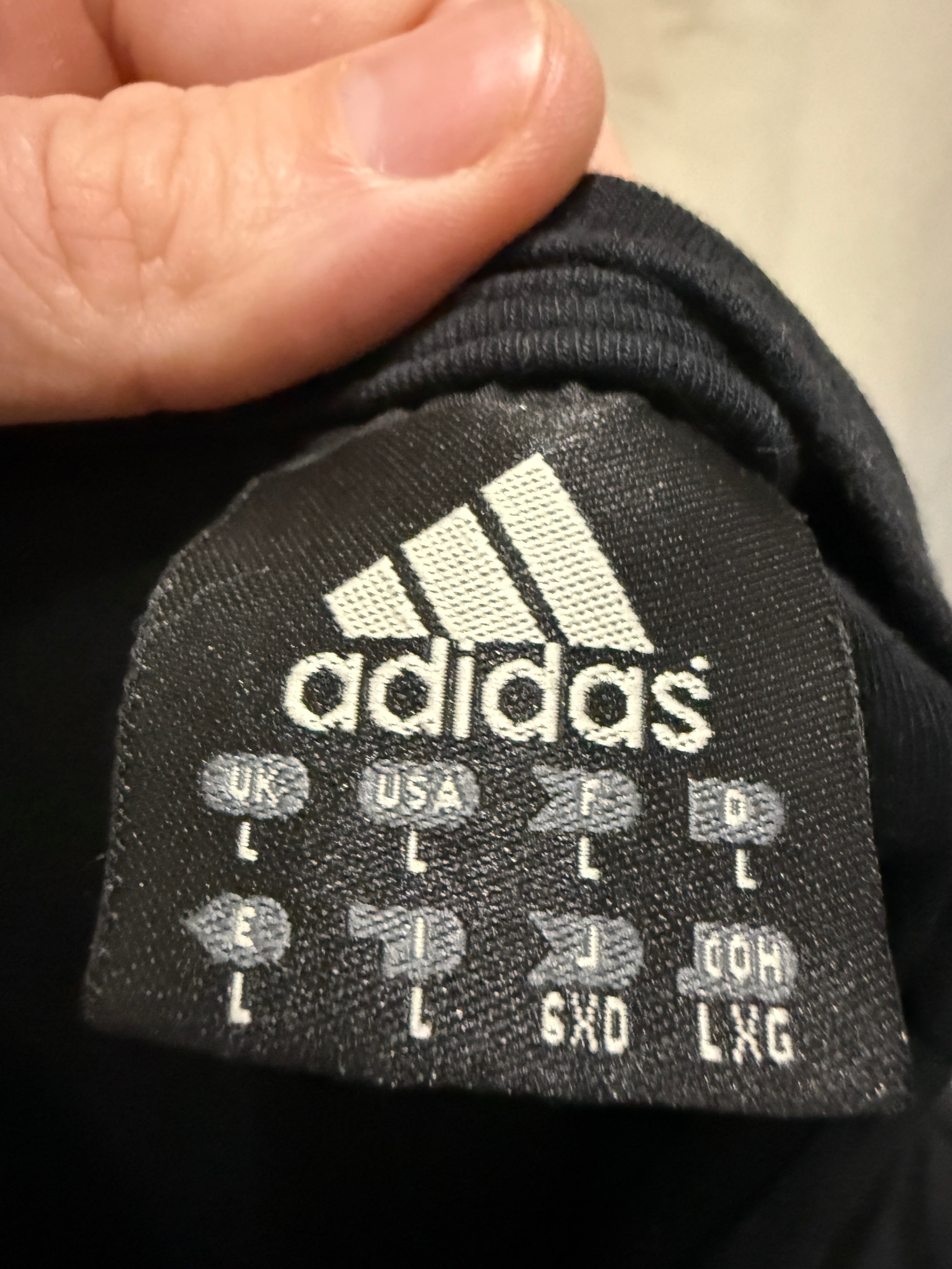 Adidas F50 T-Shirt – Black & White Panel Design – frühe 00er Vintage - Größe L