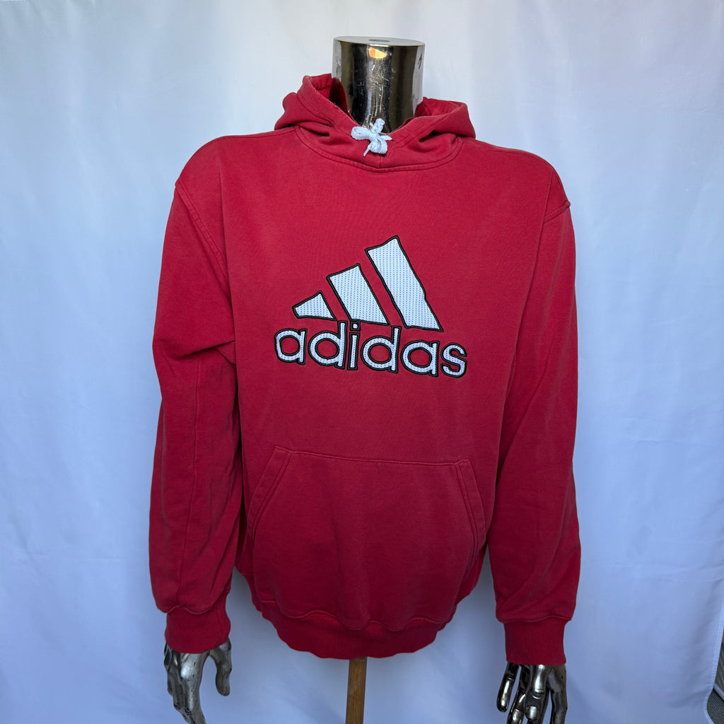 Adidas Hoodie – Red Logo Hoodie – 2006 Vintage - Größe XL