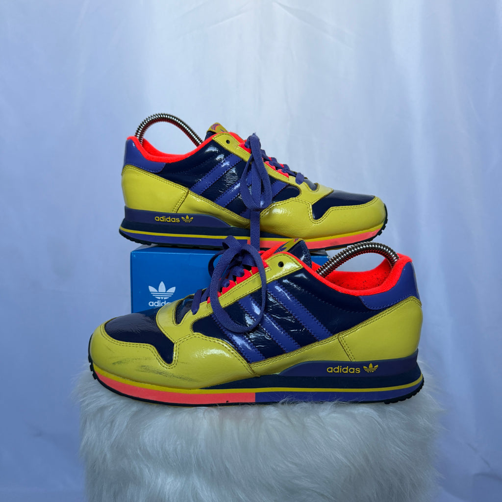 Adidas ZX 700 – Yellow / Navy / Red – Patent Leather – frühe 00er Jahre - 39 1/3