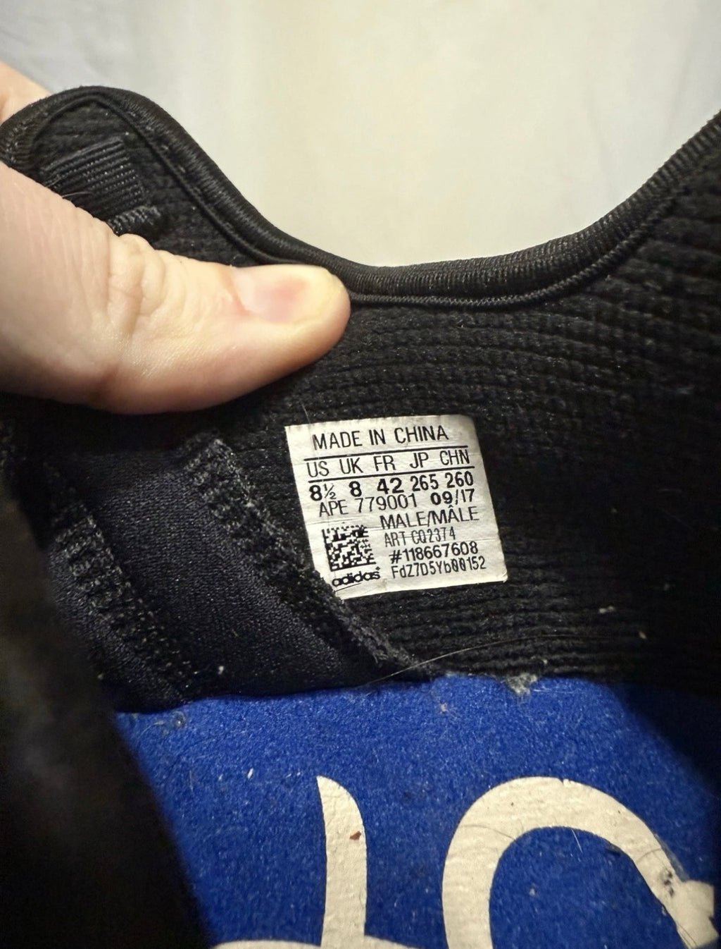 Adidas NMD R1 – Core Black/Blue (2017) – Größe 42 (US 8.5)