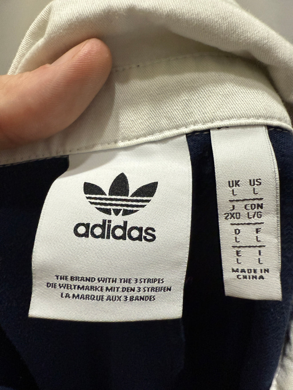 Adidas Originals Longsleeve Polo – Two-Tone College Style – Größe L