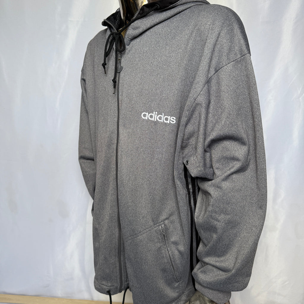Adidas Zip-Hoodie (Pullover / Jacke) – späte 90er Vintage - Größe L