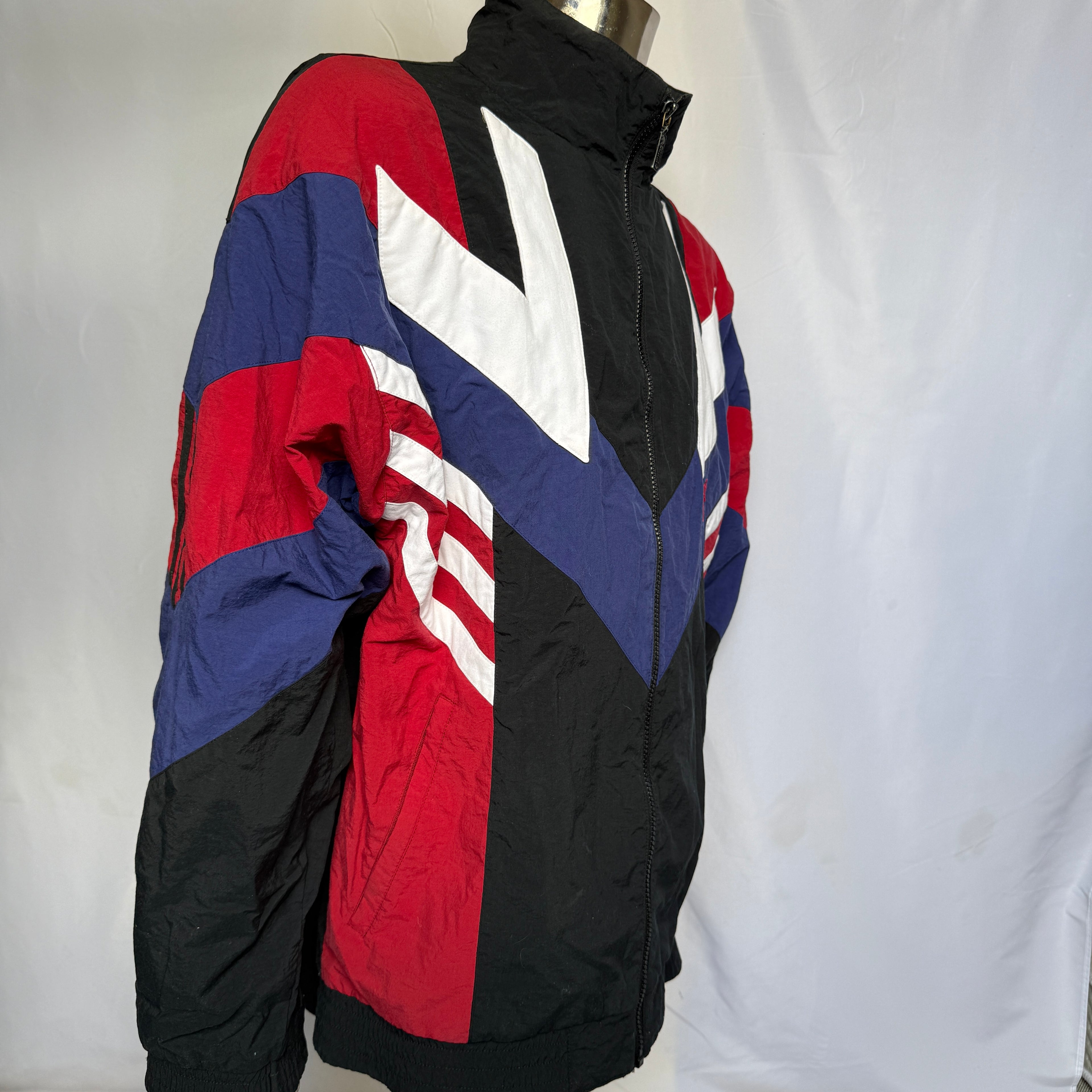 adidas 90er Vintage Track Jacket / Jacke - Y2K / Colorblock - Gr.L
