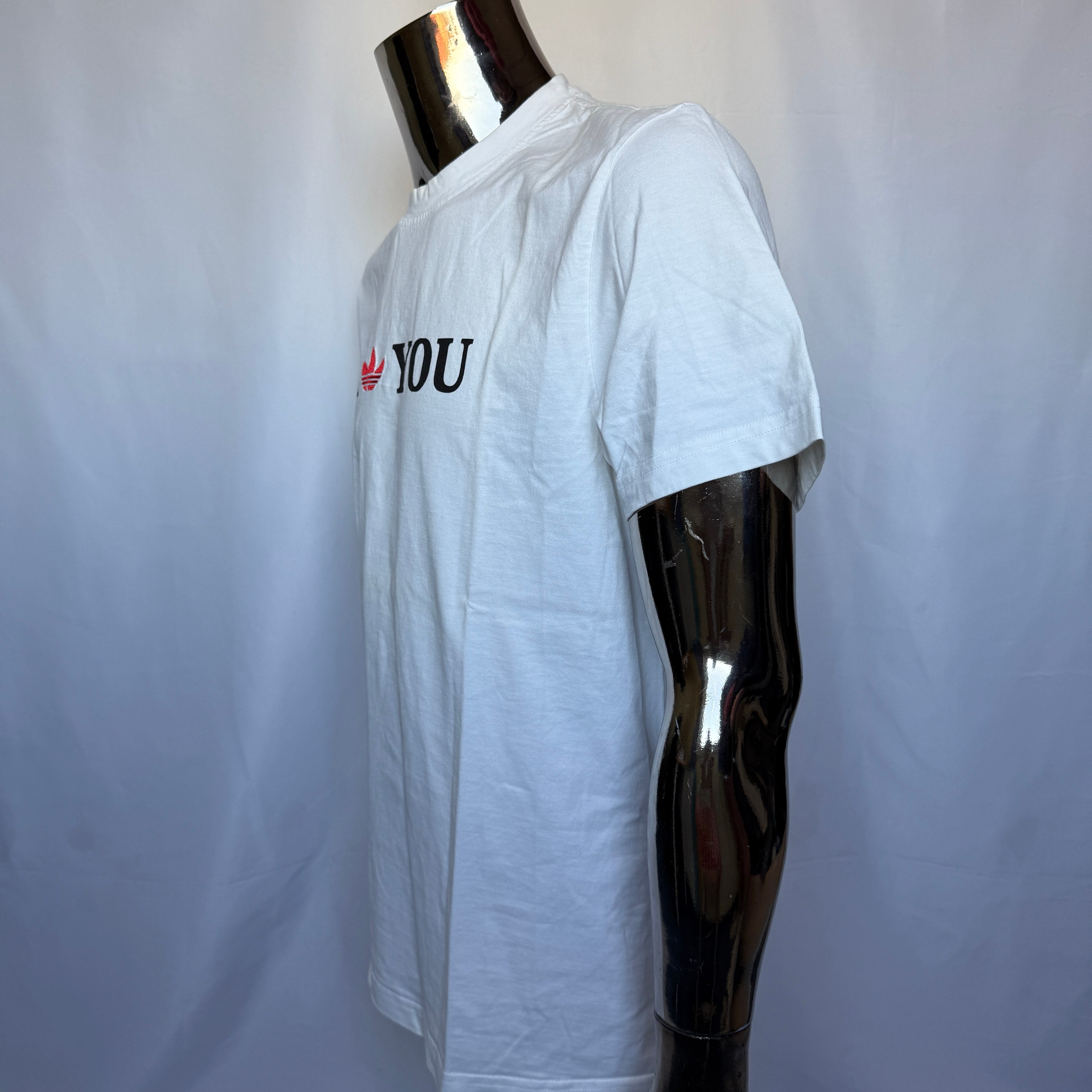 Adidas Originals “I ♥ YOU” T-Shirt  – 00er Jahre (Vintage / Rarität) - Größe L