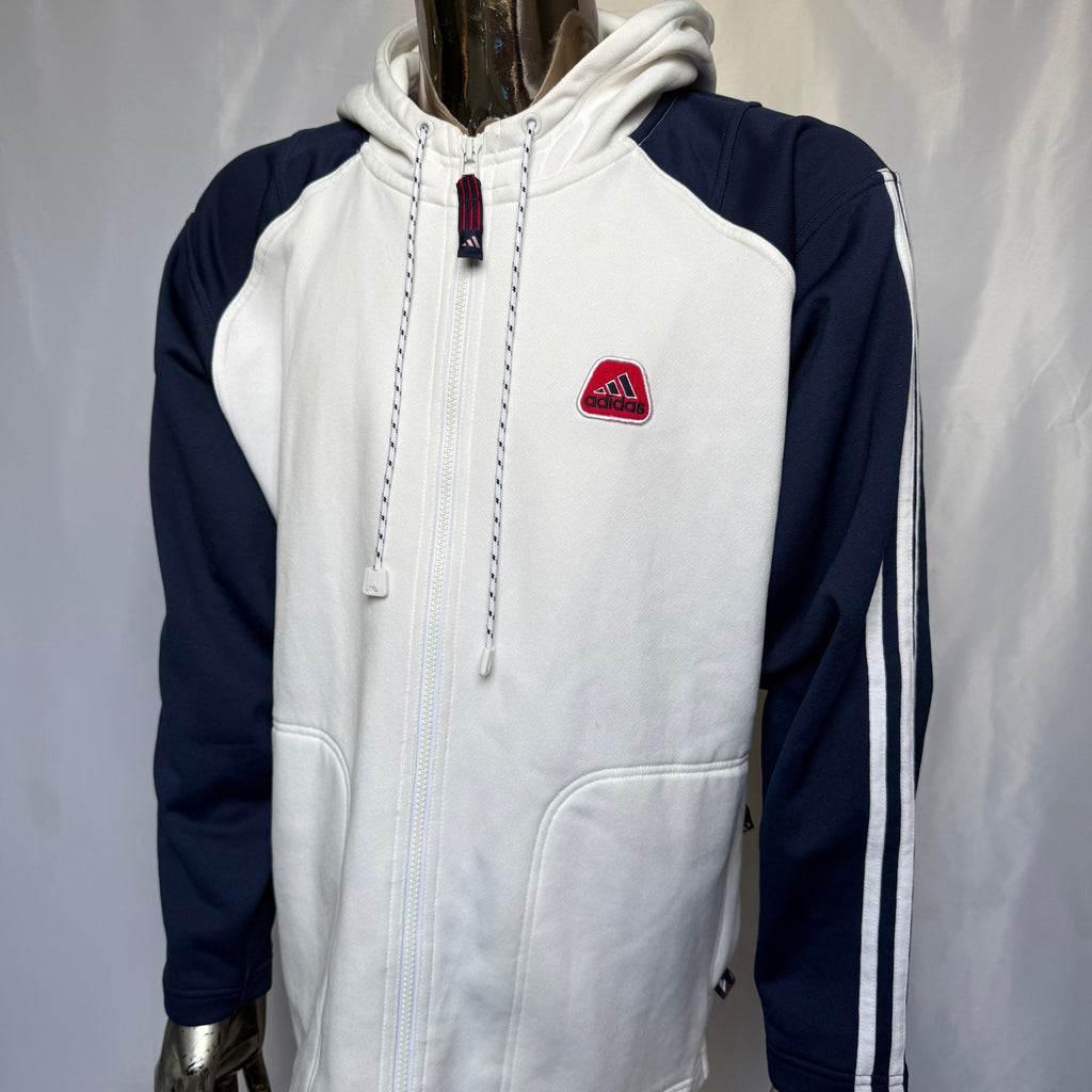 Adidas Zip Hoodie (Pullover / Jacke) - frühe 00er Jahre Vintage - Größe S (eher M)