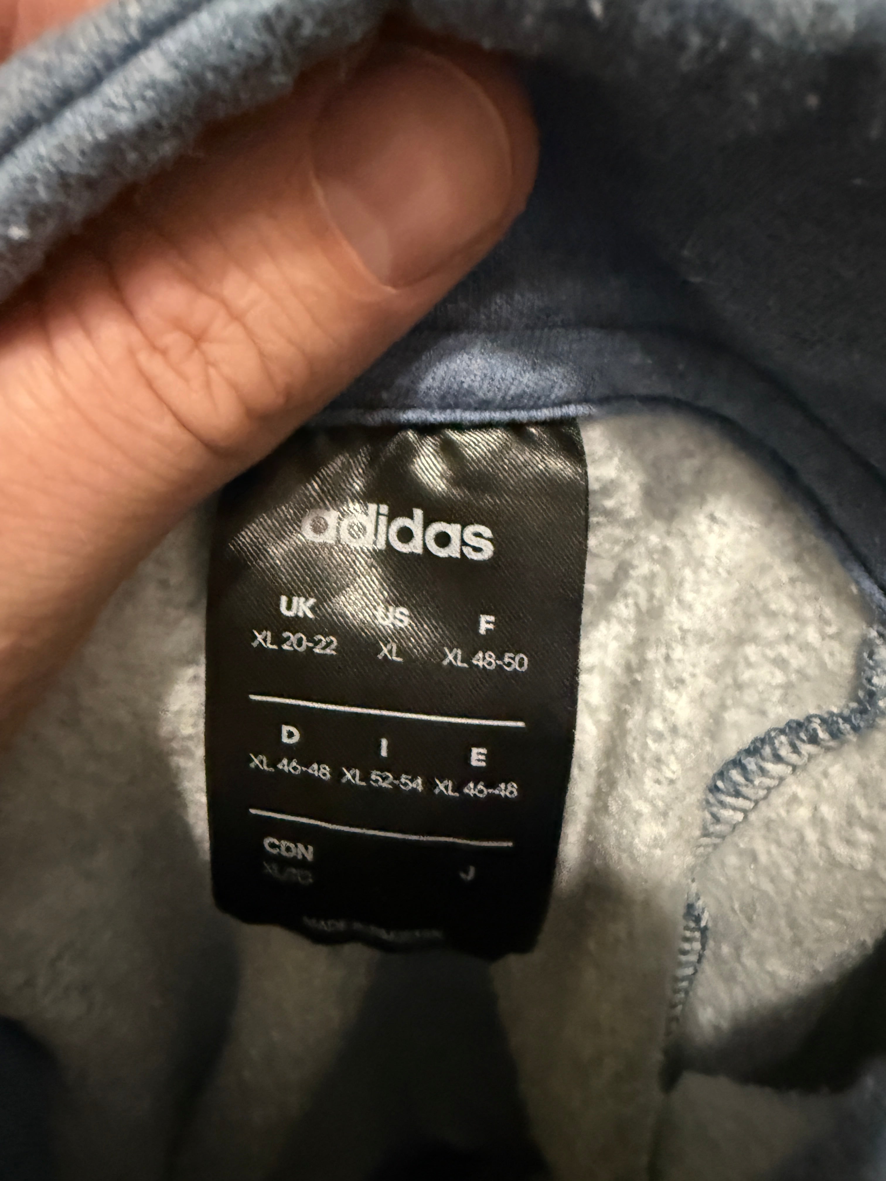 Adidas Half-Zip Pullover – Blau/Weis – Größe XL