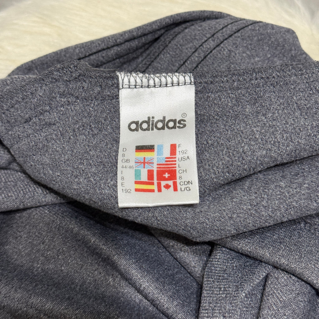 Adidas Zip-Hoodie (Pullover / Jacke) – späte 90er Vintage - Größe L