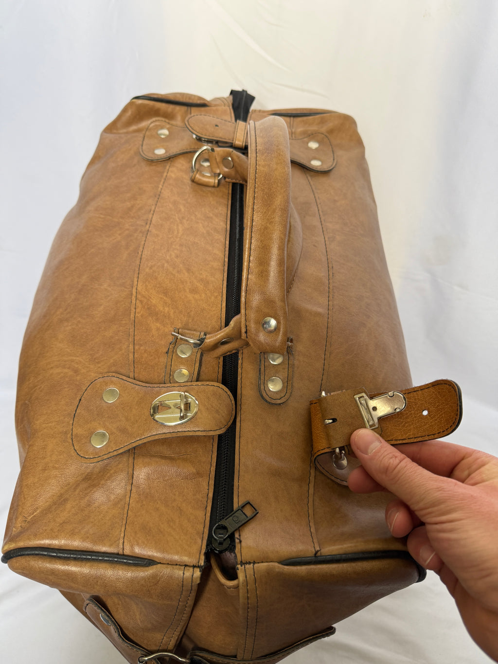adidas 80er - 90er Vintage Leder Sporttasche / Reisetasche – Rarität