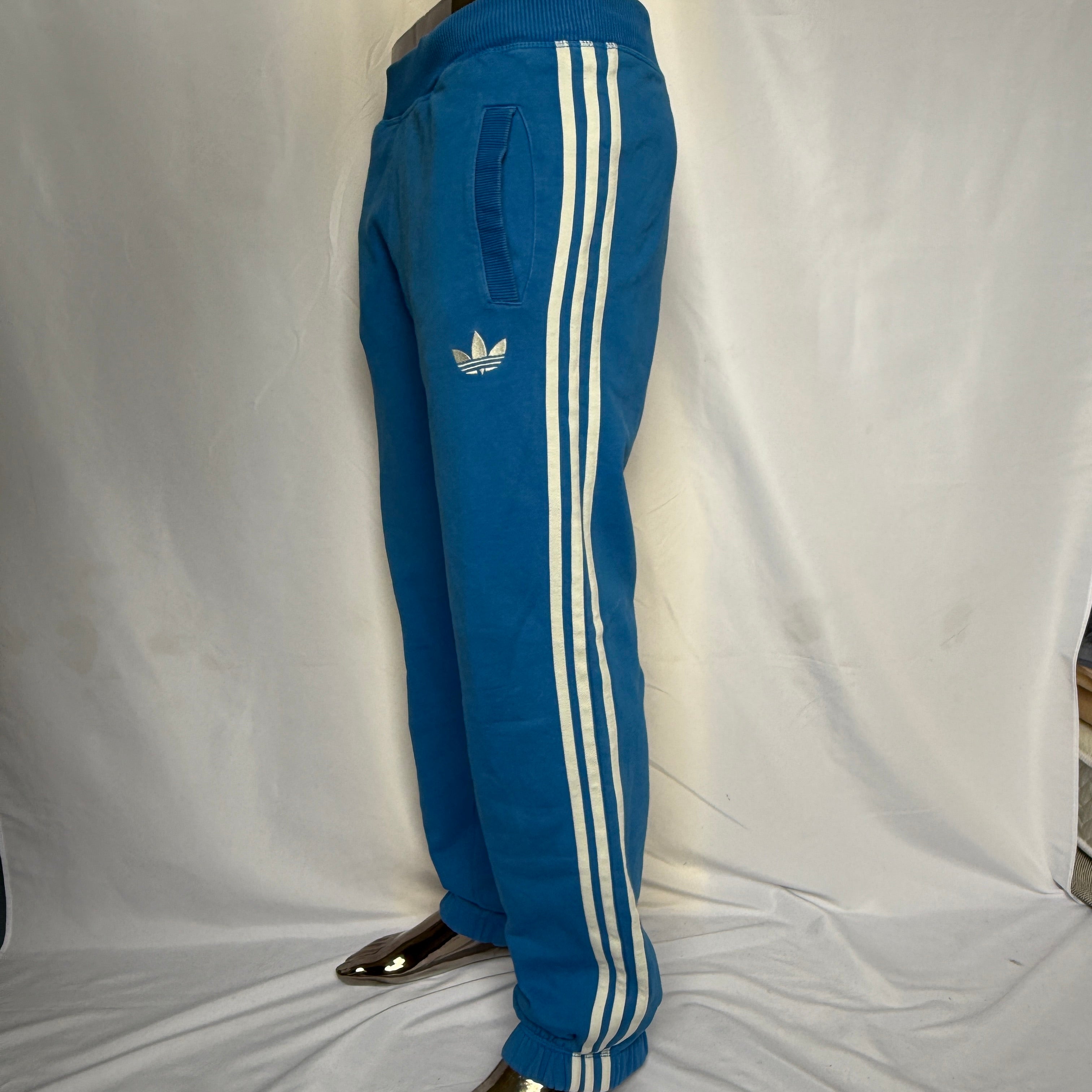adidas Originals Vintage Track Pants / Jogginghose – Blau/Weiß – Gr. 46 (M)