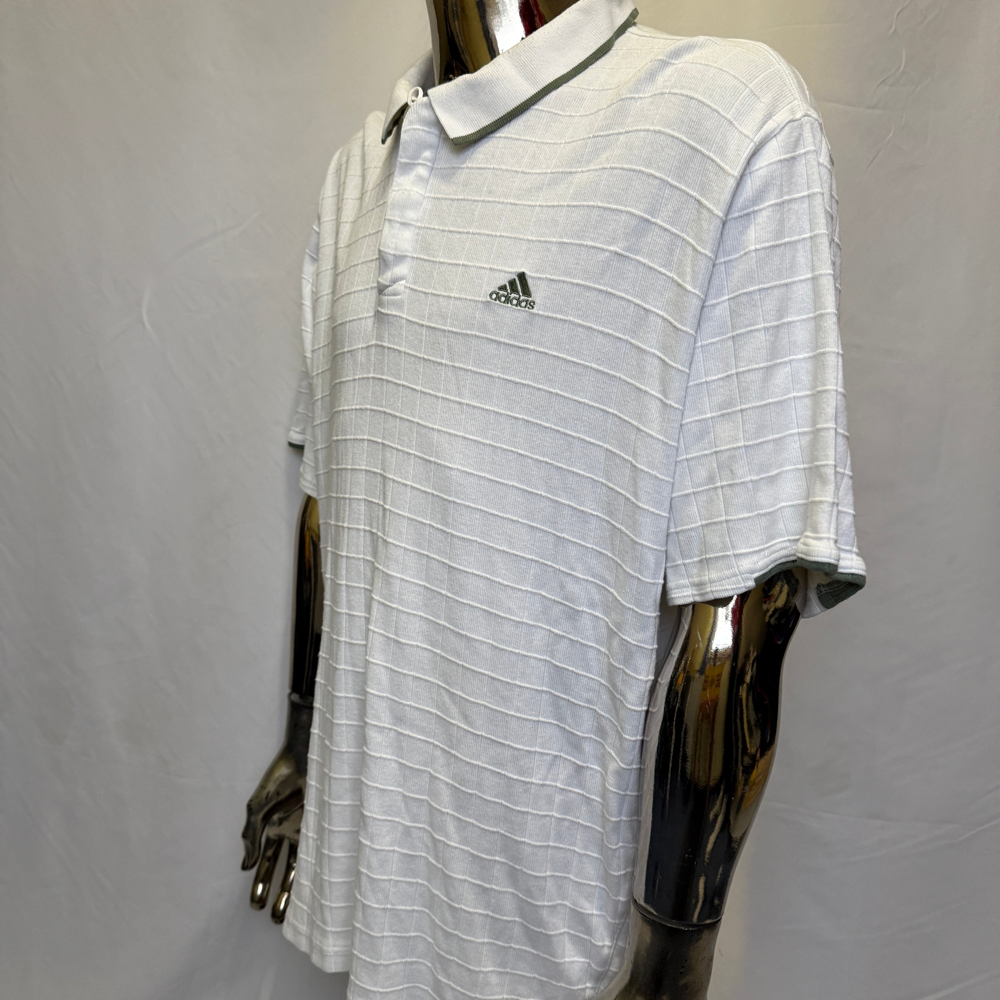 adidas 90er Vintage Polo Shirt / Polohemd Structured – Gr. XL
