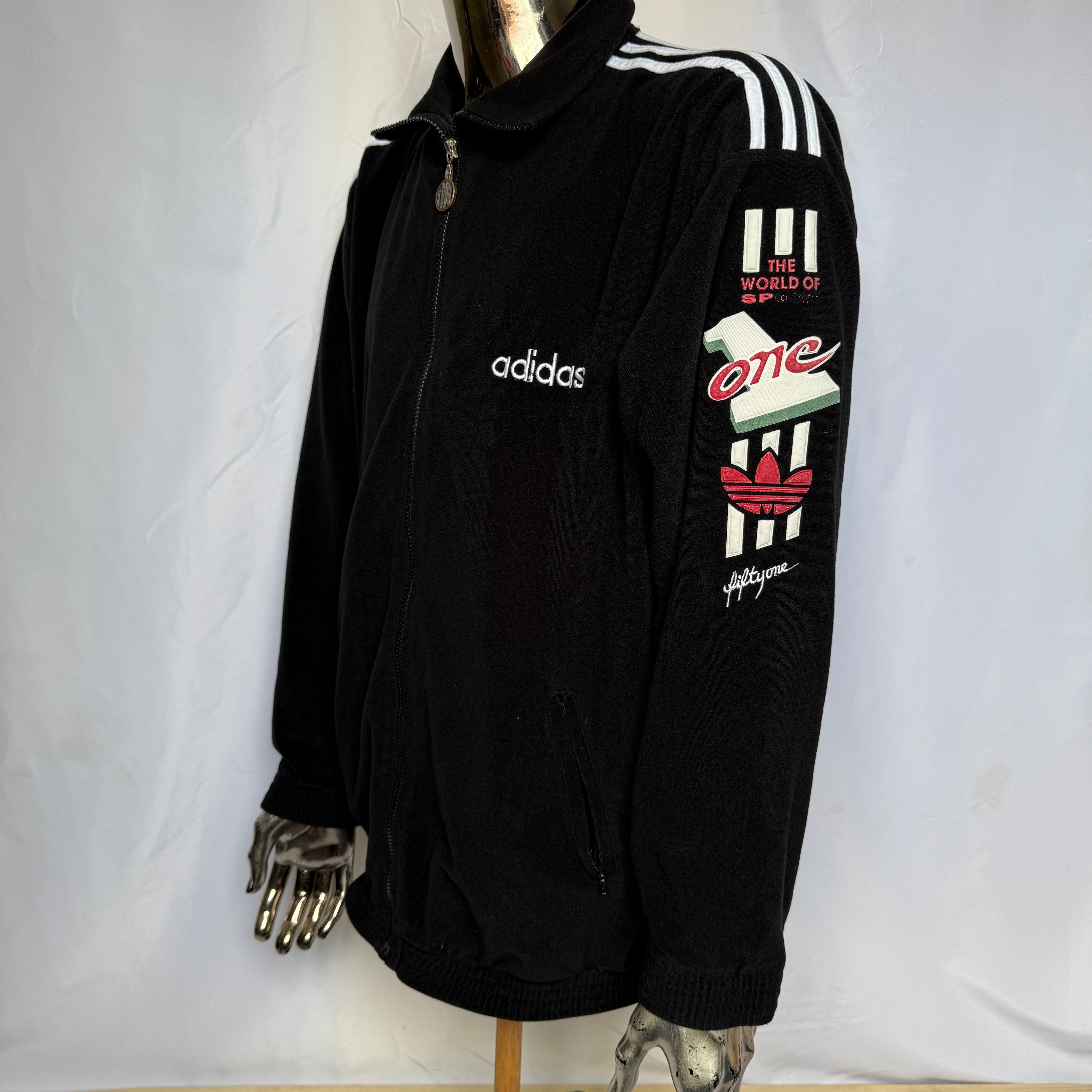 adidas 90er Vintage/Y2K Track Jacket / Jacke / Fleece - selten - Gr. L