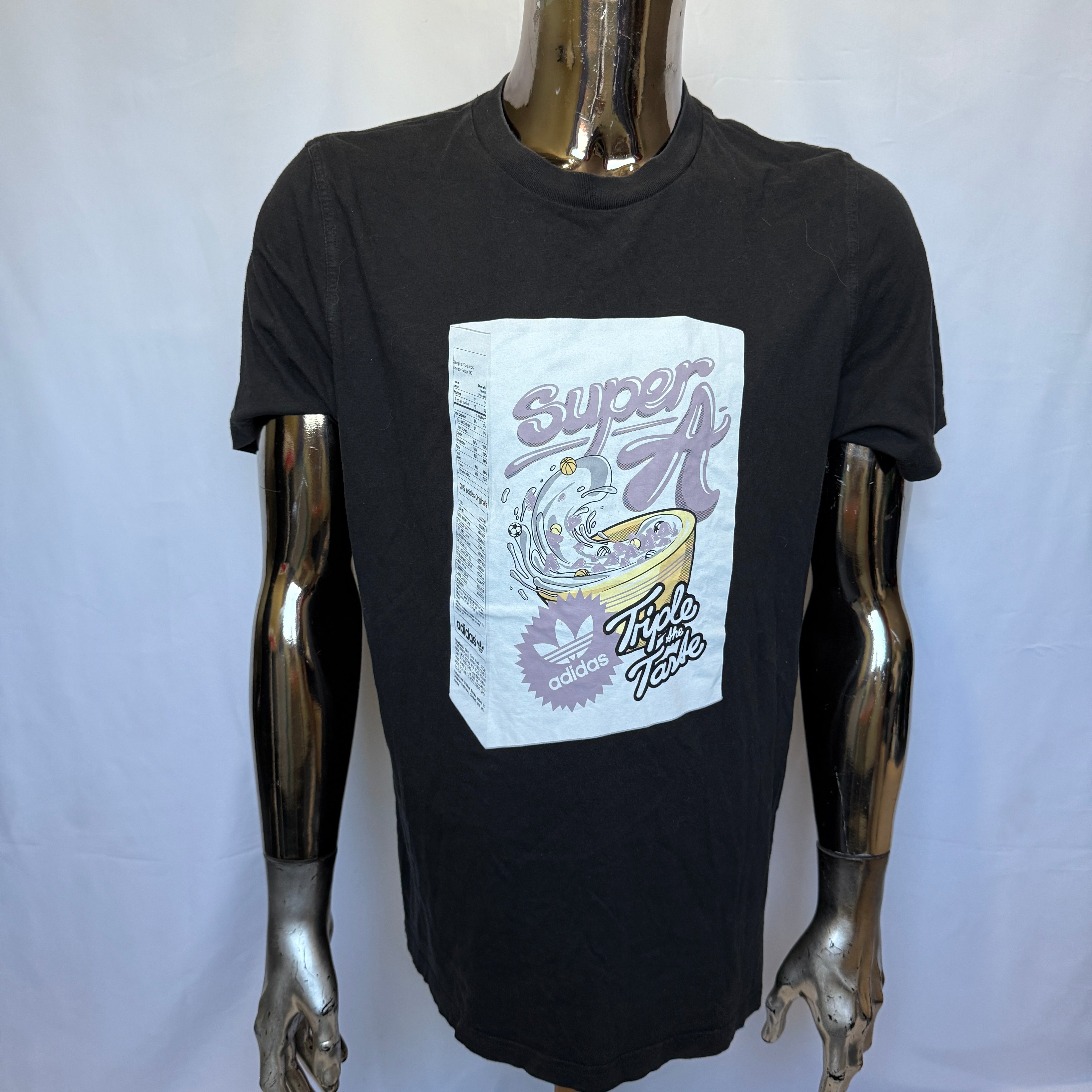 Adidas Originals T-Shirt – “Super A – Triple Tone Tank” – Retro Graphic Style - Größe L