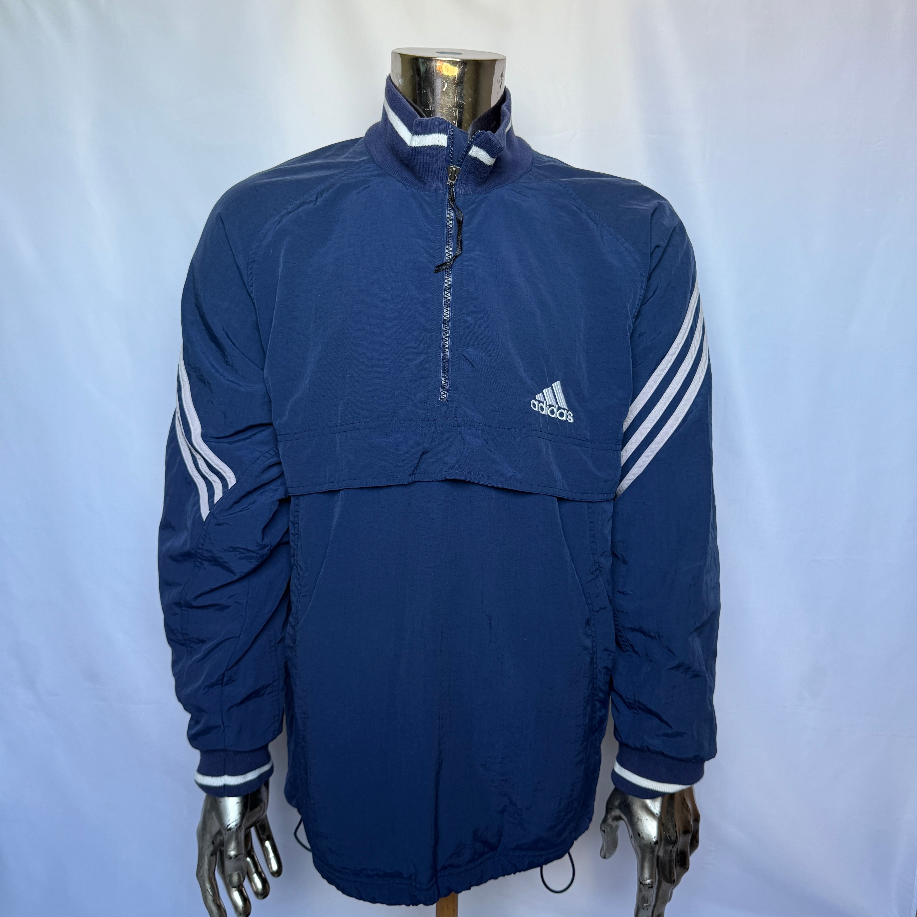 Adidas Originals Windbreaker Half-Zip Pullover / Jacke – späte 90er- Größe M