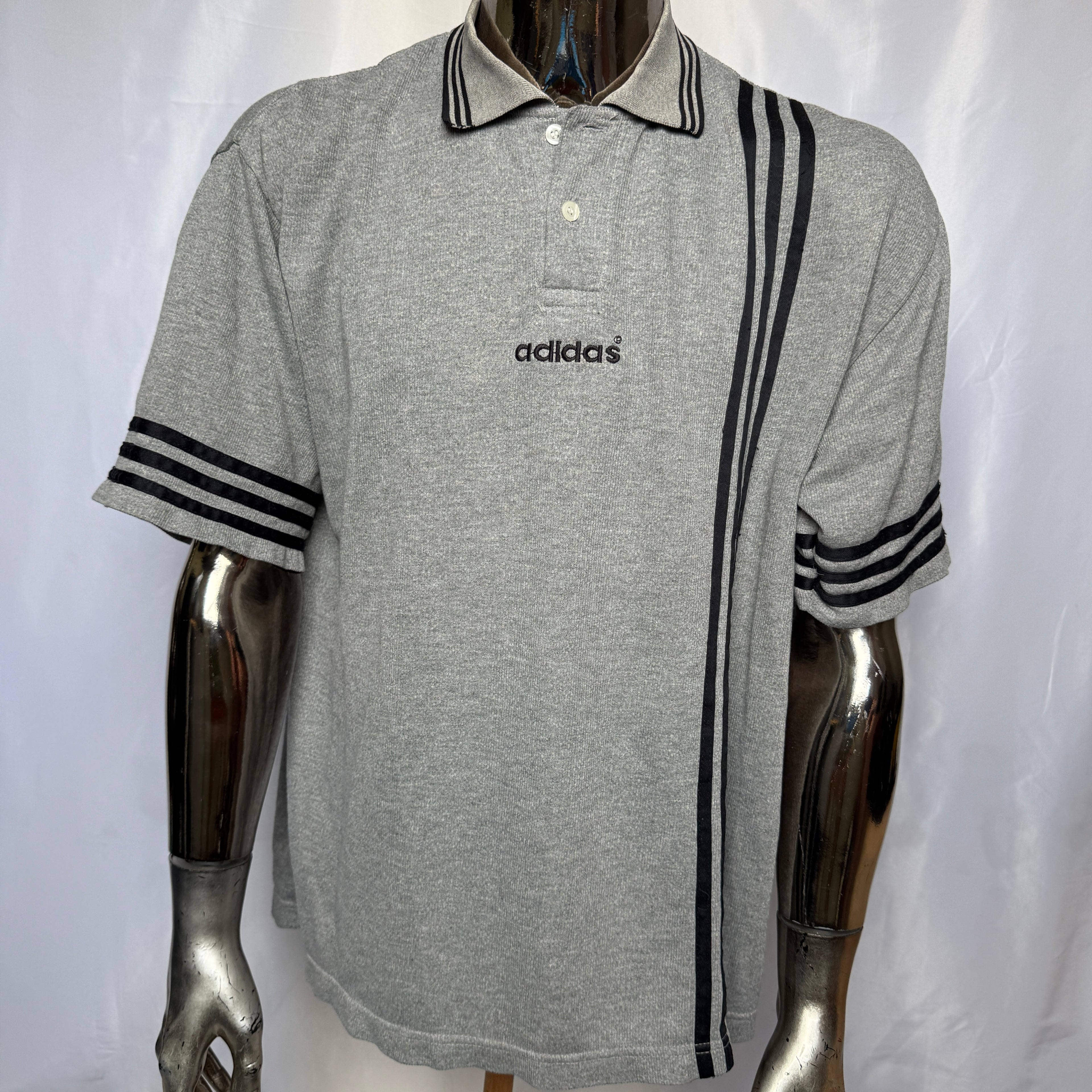 Adidas Equipment Polo Shirt – frühe 90er Jahre Vintage - Größe L