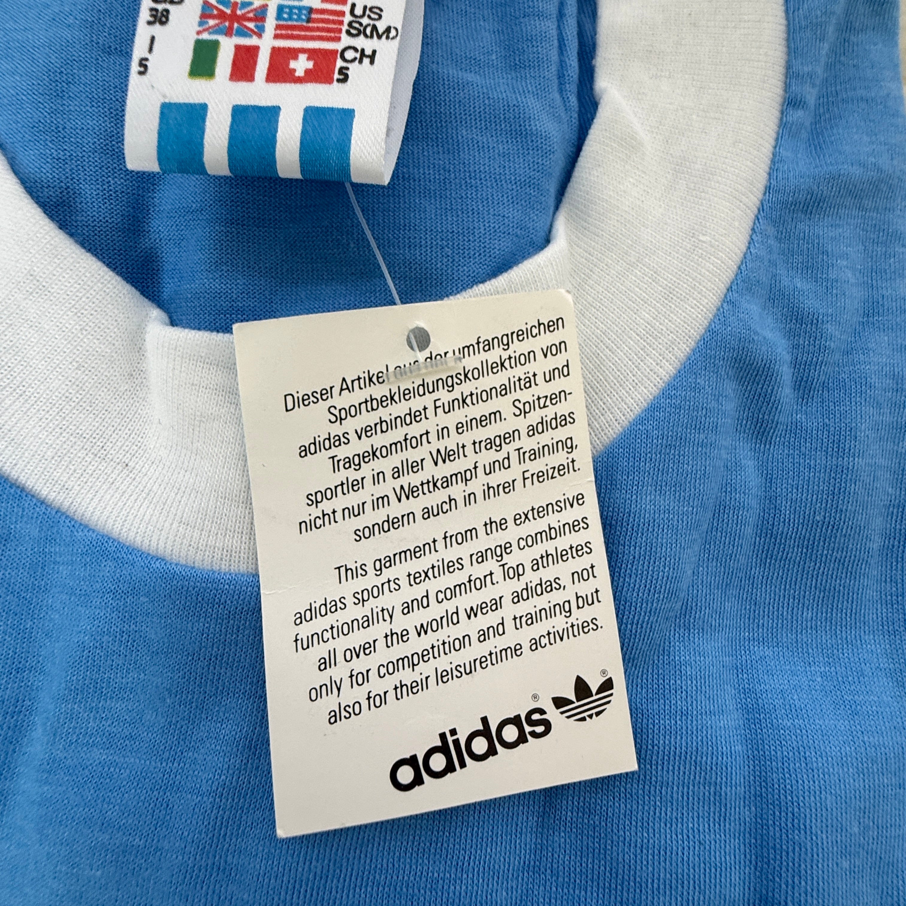 adidas 80er 90er Vintage T-Shirt – neu, Deadstock – Rarität – Gr. S