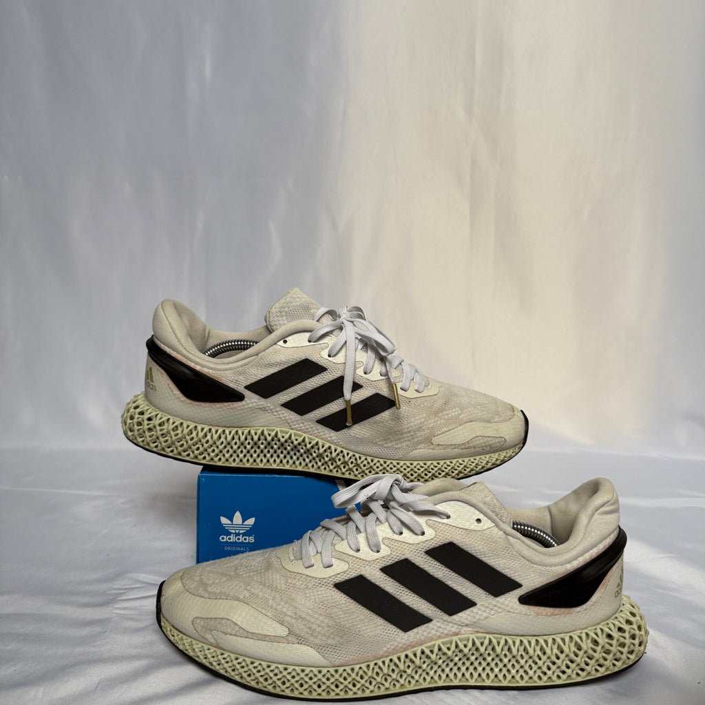 Adidas 4D Futurecraft Runner – Weiß/Reflective – Größe 46 (US 12,5)