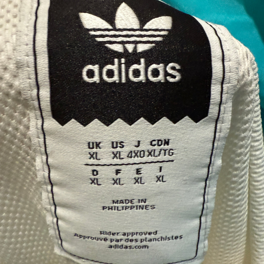 Adidas Originals Windbreaker / Jacke – White Trefoil Stripe – Retro - Größe XL