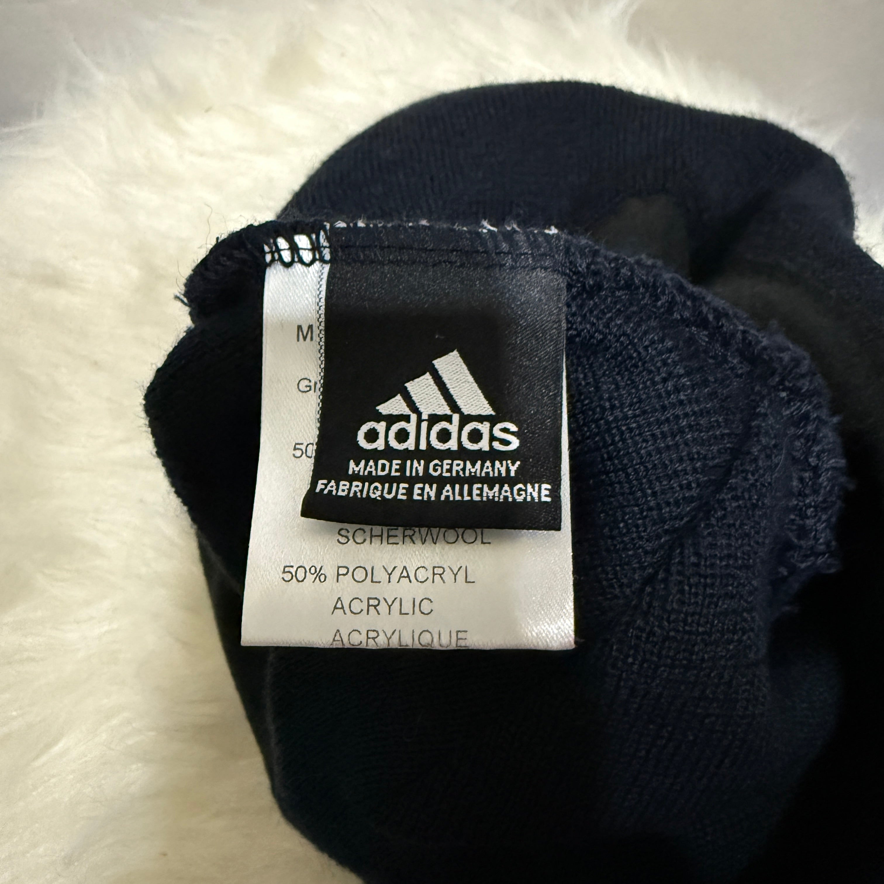 Adidas Performance Beanie (Mütze) – Made in Germany (50% Schurwolle) - DSV / TQ - frühe 00er Jahre Vintage