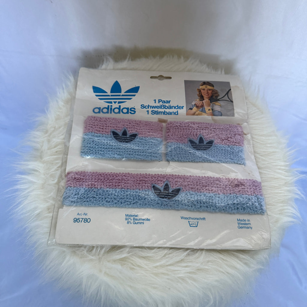 Adidas Vintage Schweißband & Stirnband Set – Made in West Germany OVP – 70er / 80er Jahre