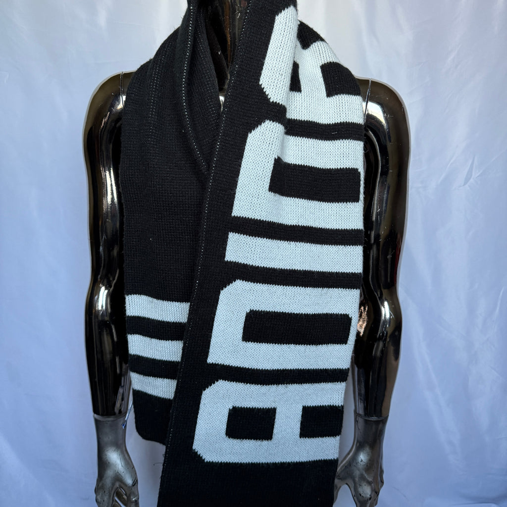 Adidas Originals Strickschal – Schwarz/Weiß – Logo Schal - Extra breit