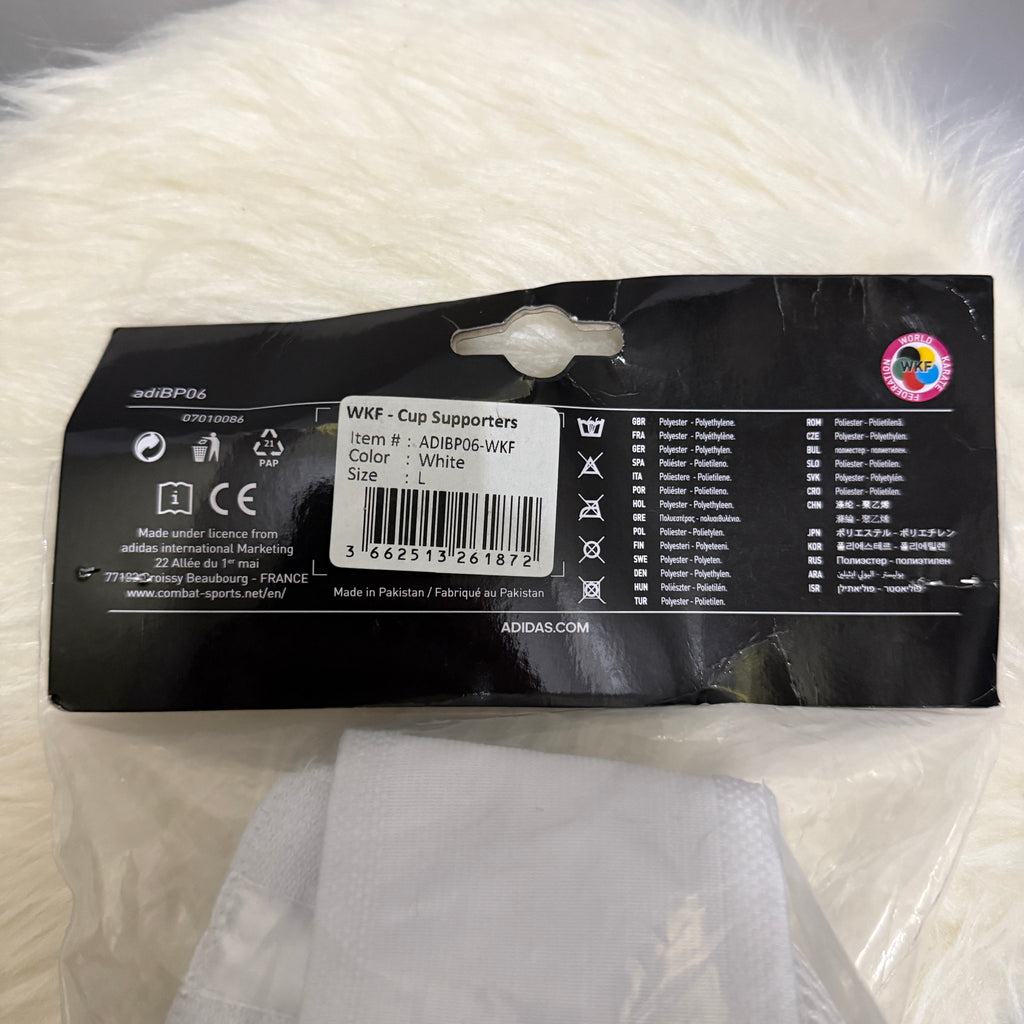 adidas Kampfsport Tiefschutz adiBP06 – WKF Approved – Climacool – Weiß – Gr. L – Neu & OVP