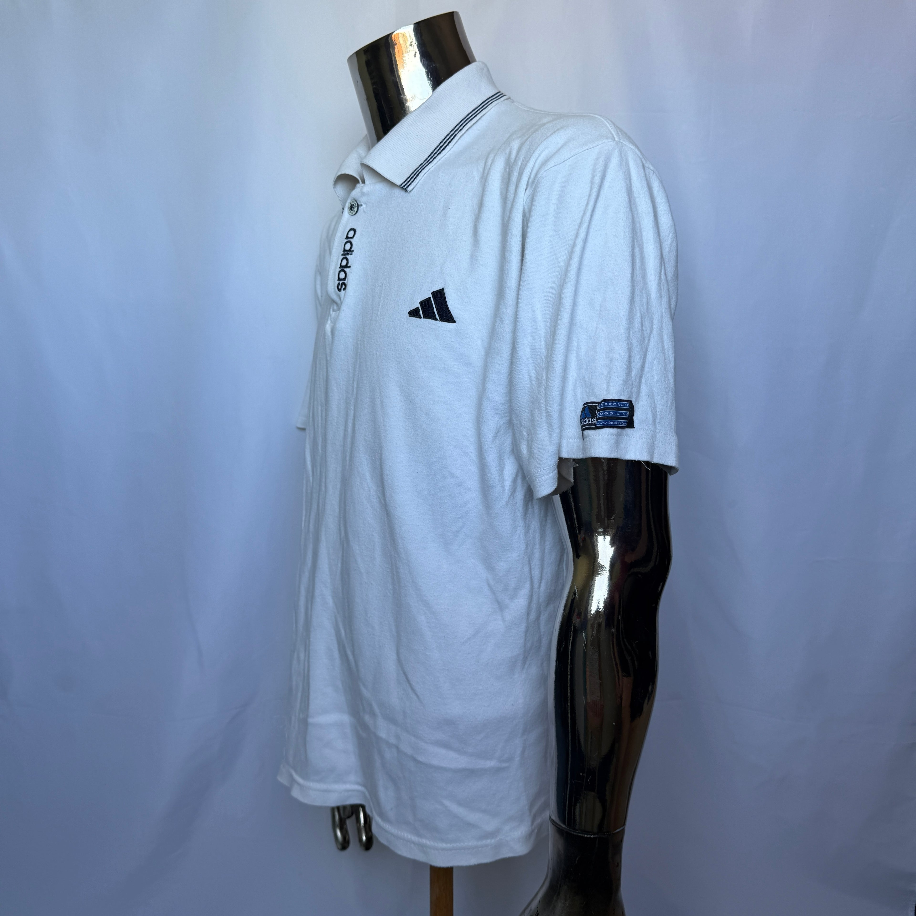 Adidas Equipment Polo Shirt – späte 90er Jahre Vintage - Größe XL