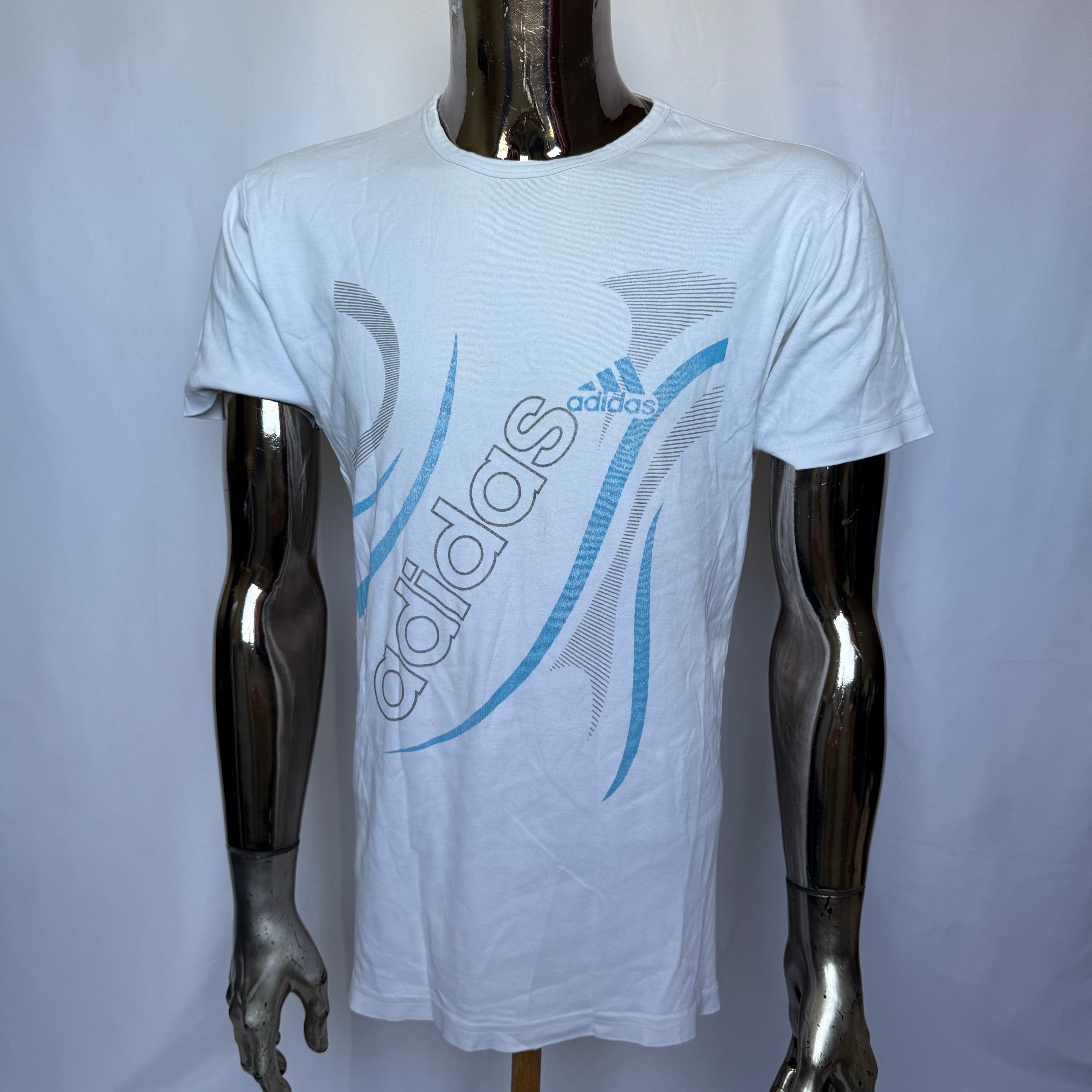 Adidas Performance T-Shirt – Y2K Style – frühe 00er Vintage - Größe XL