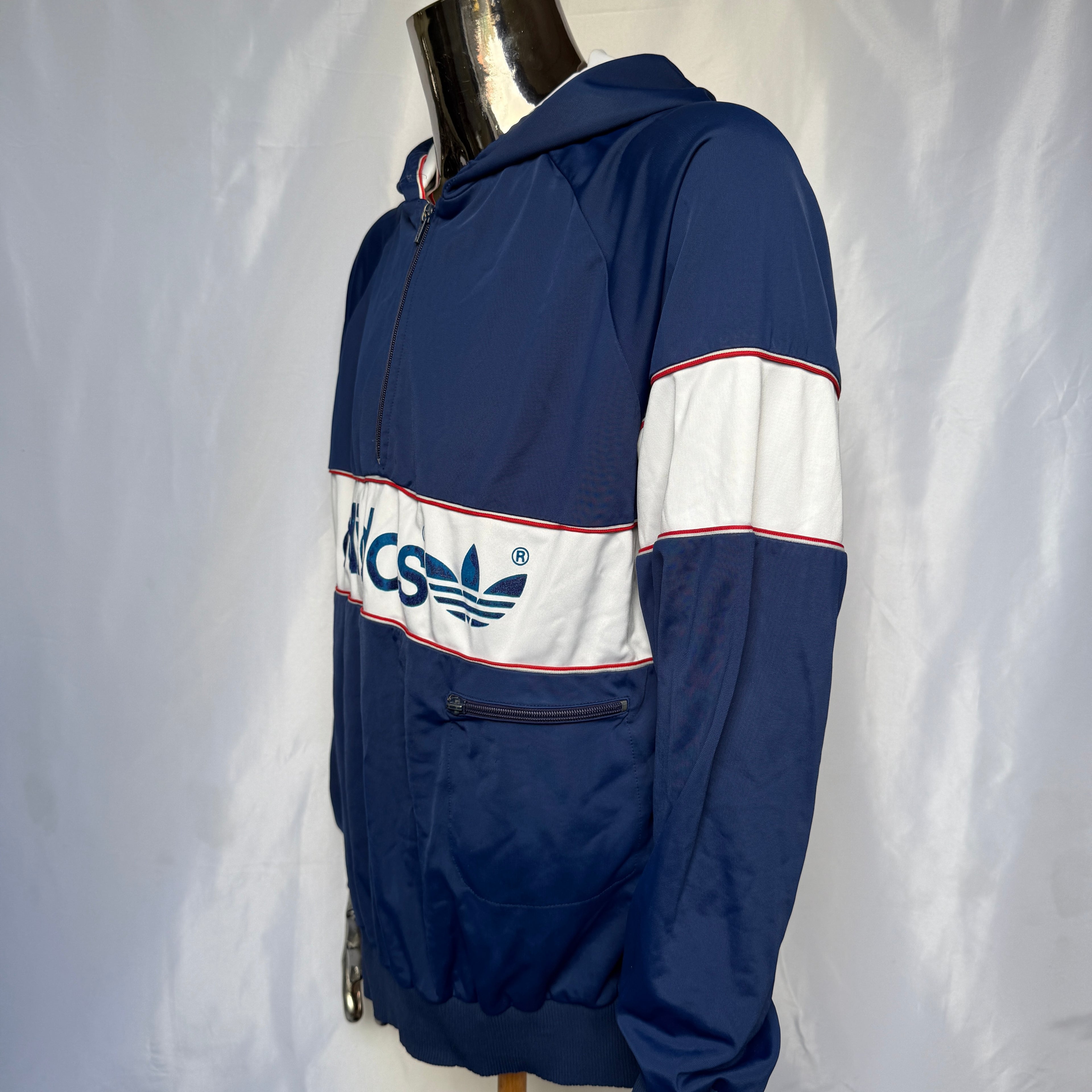 Adidas Originals Halfzip Hoodie (Pullover / Sweatshirt)– 90er Jahre Vintage - Größe L