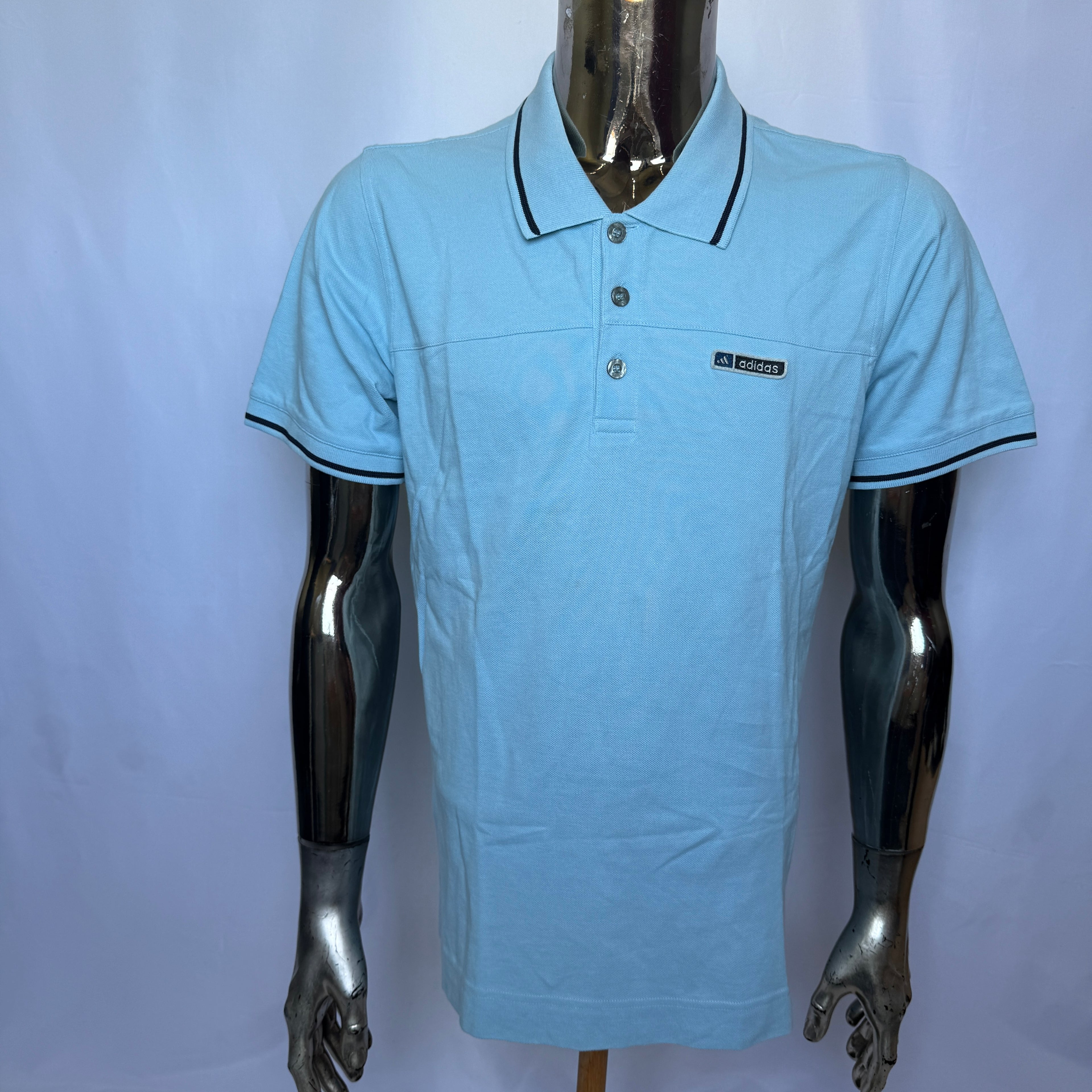 Adidas Polo Shirt – Classic 2000er Sportswear - Größe M