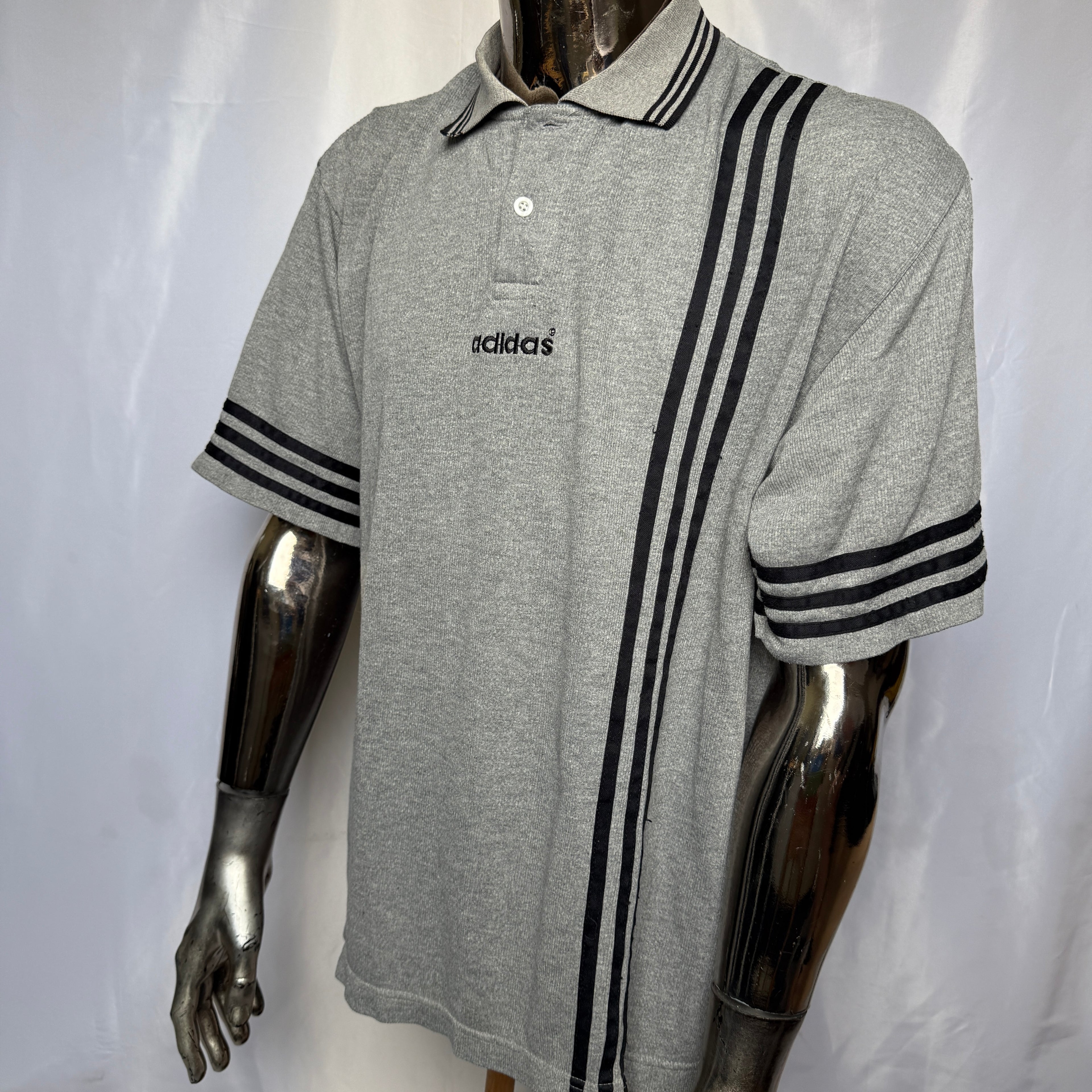 Adidas Equipment Polo Shirt – frühe 90er Jahre Vintage - Größe L