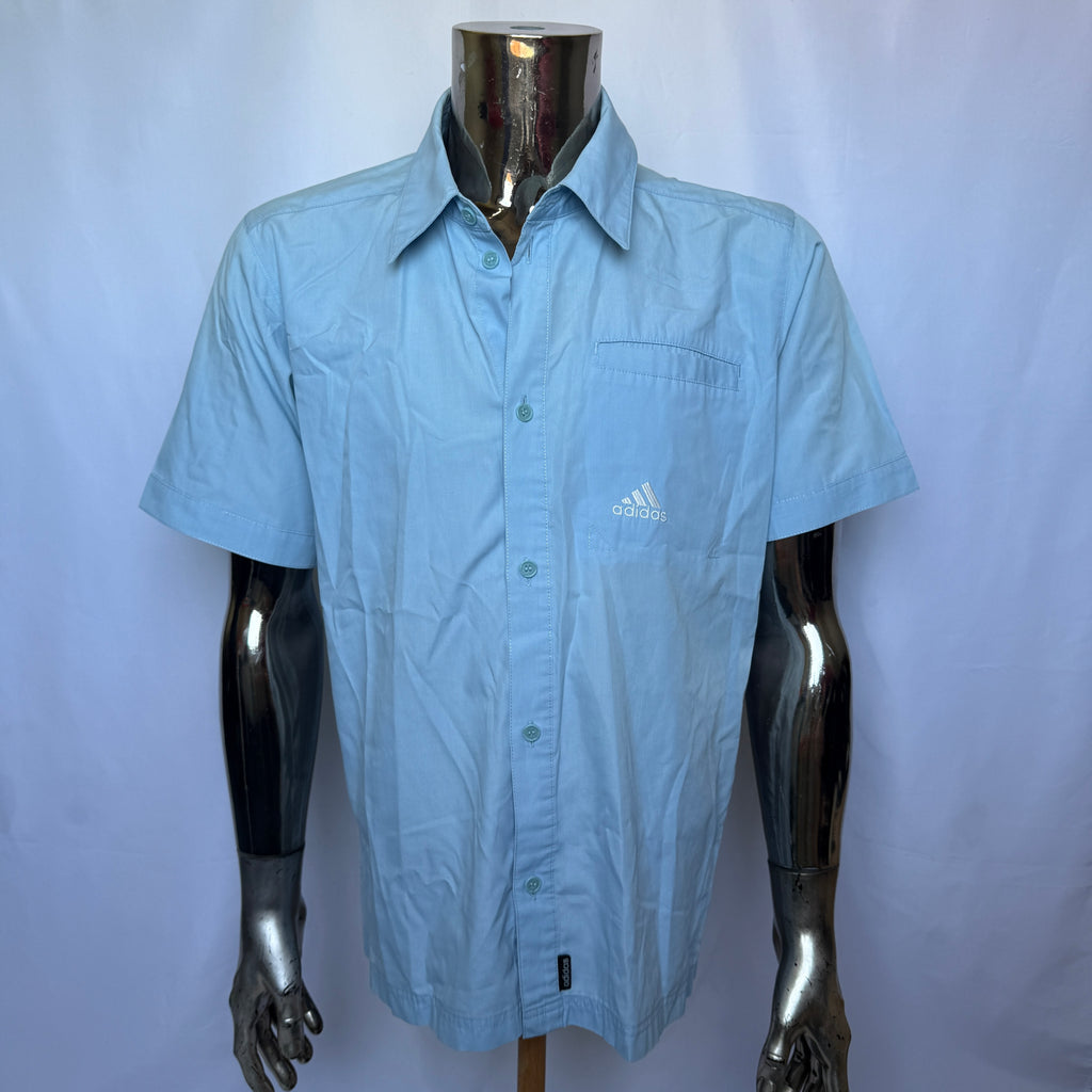 Adidas Kurzarm Hemd – frühe 00er Vintage - Größe L