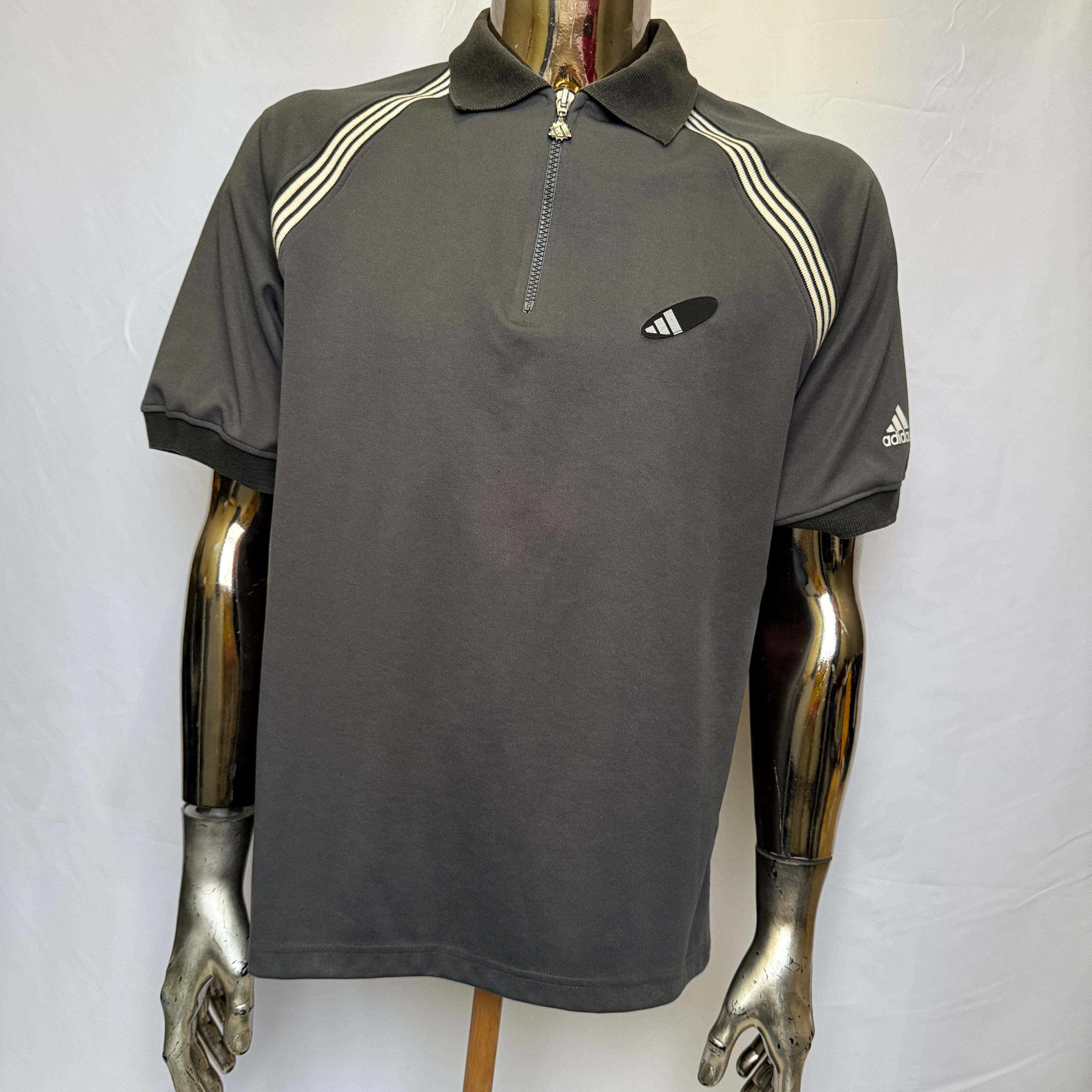 adidas 90er Vintage Polo Shirt / Polohemd (Tasche hinten)  Gr. XL
