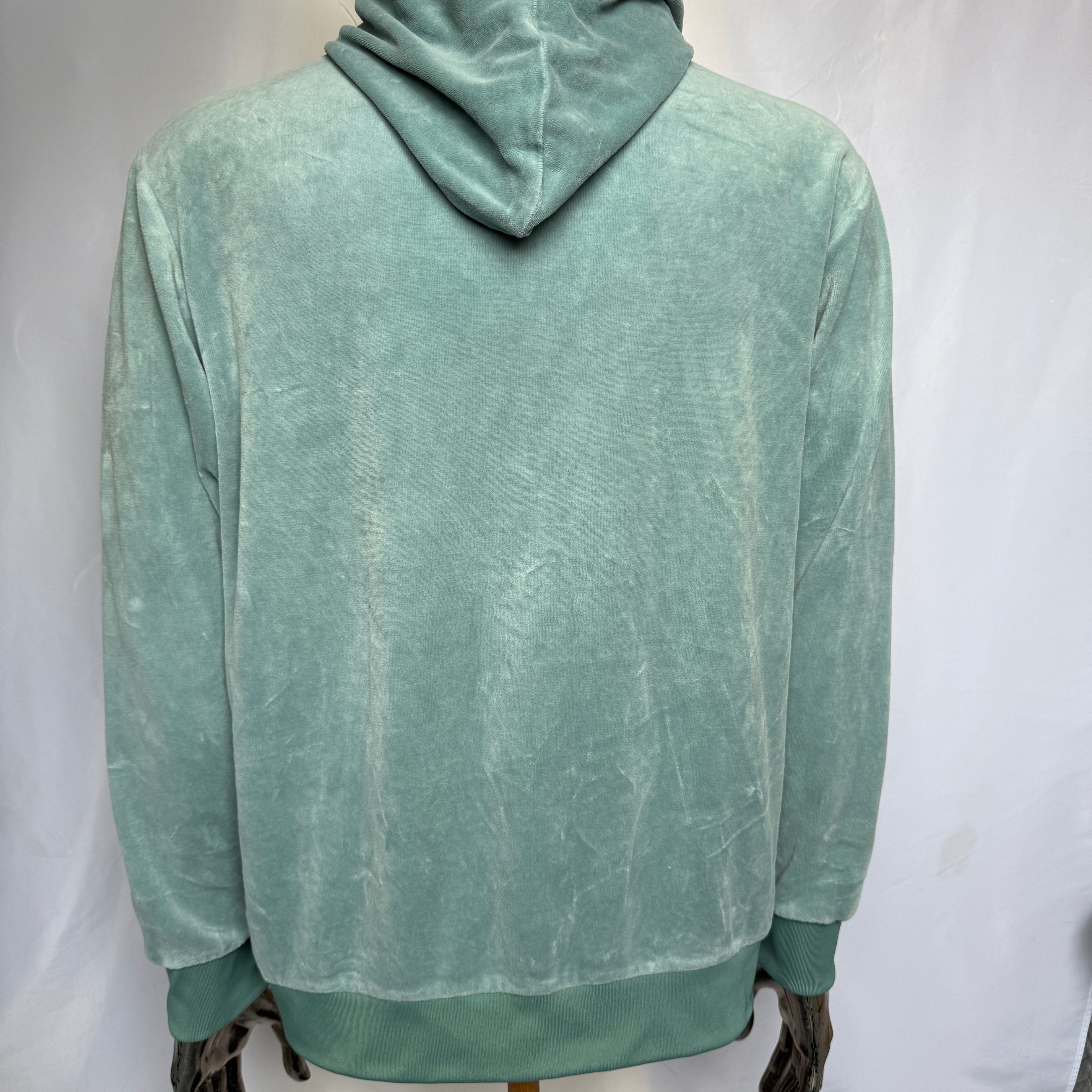 adidas Velour / Samt Hoodie / Pullover – Trefoil – Retro – Gr. M