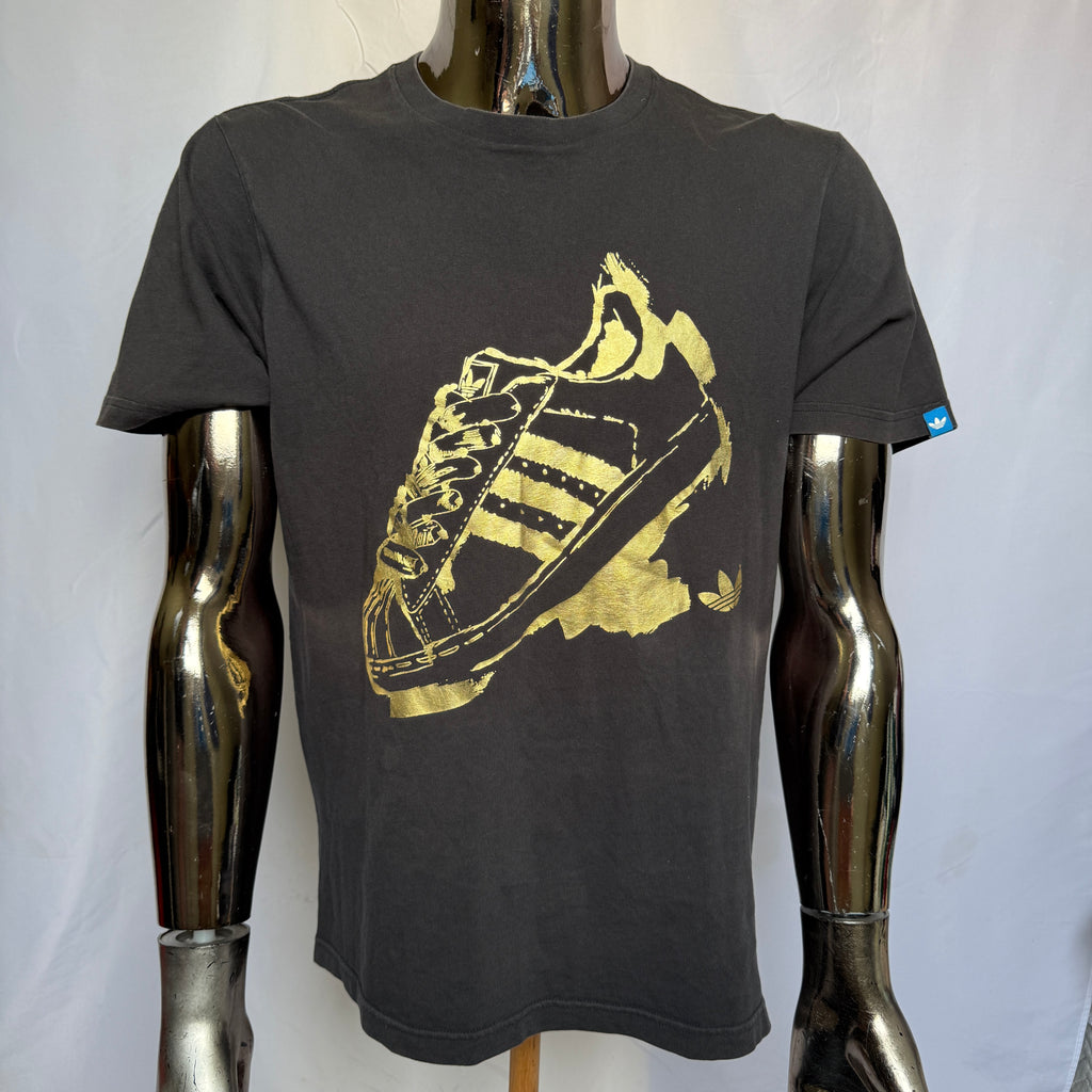 adidas Originals Vintage T-Shirt / Shirt – Sneaker Print – Gr. M