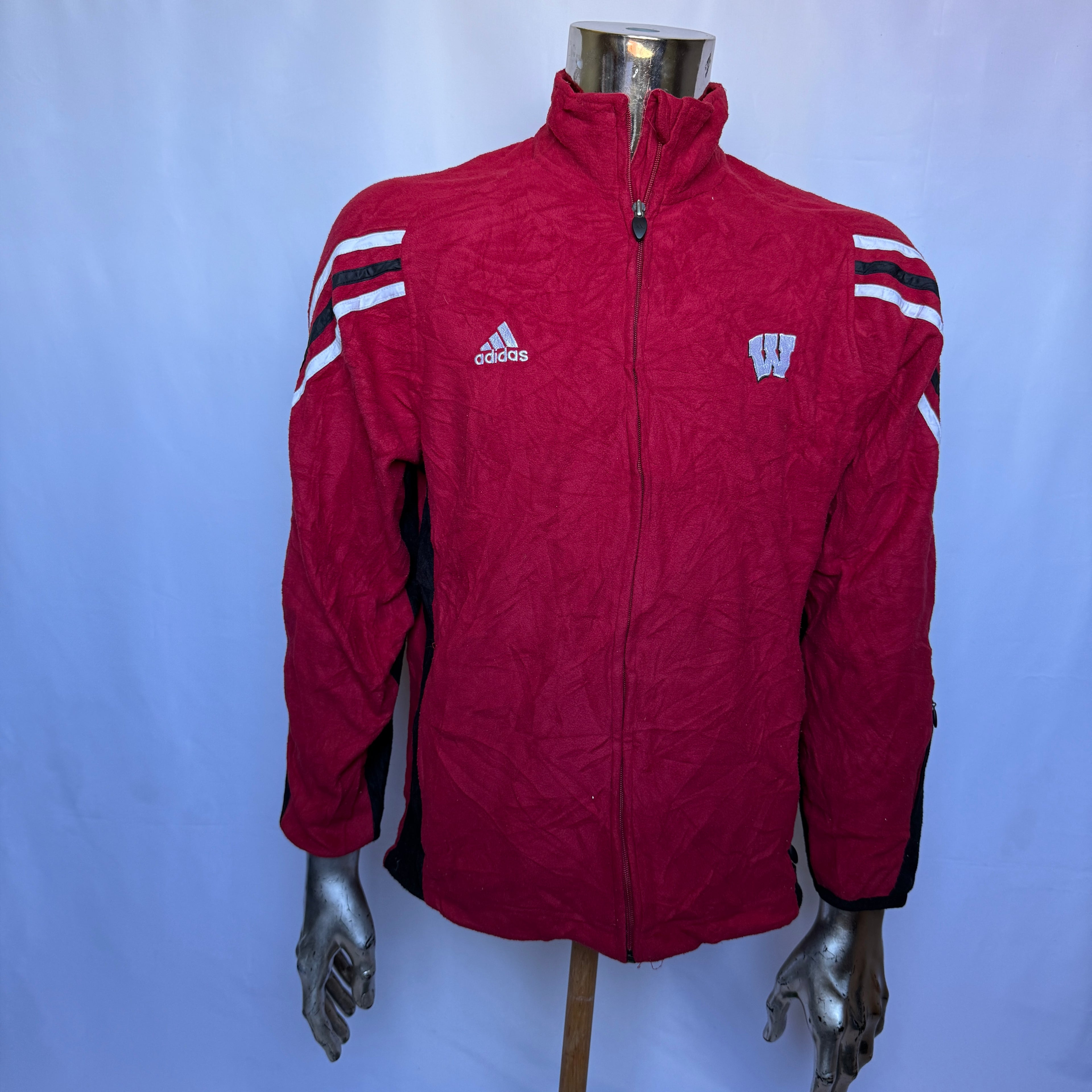 Adidas Pullover Fleece (Sweatshirt / Jacke) – späte 90er Vintage - Größe XS