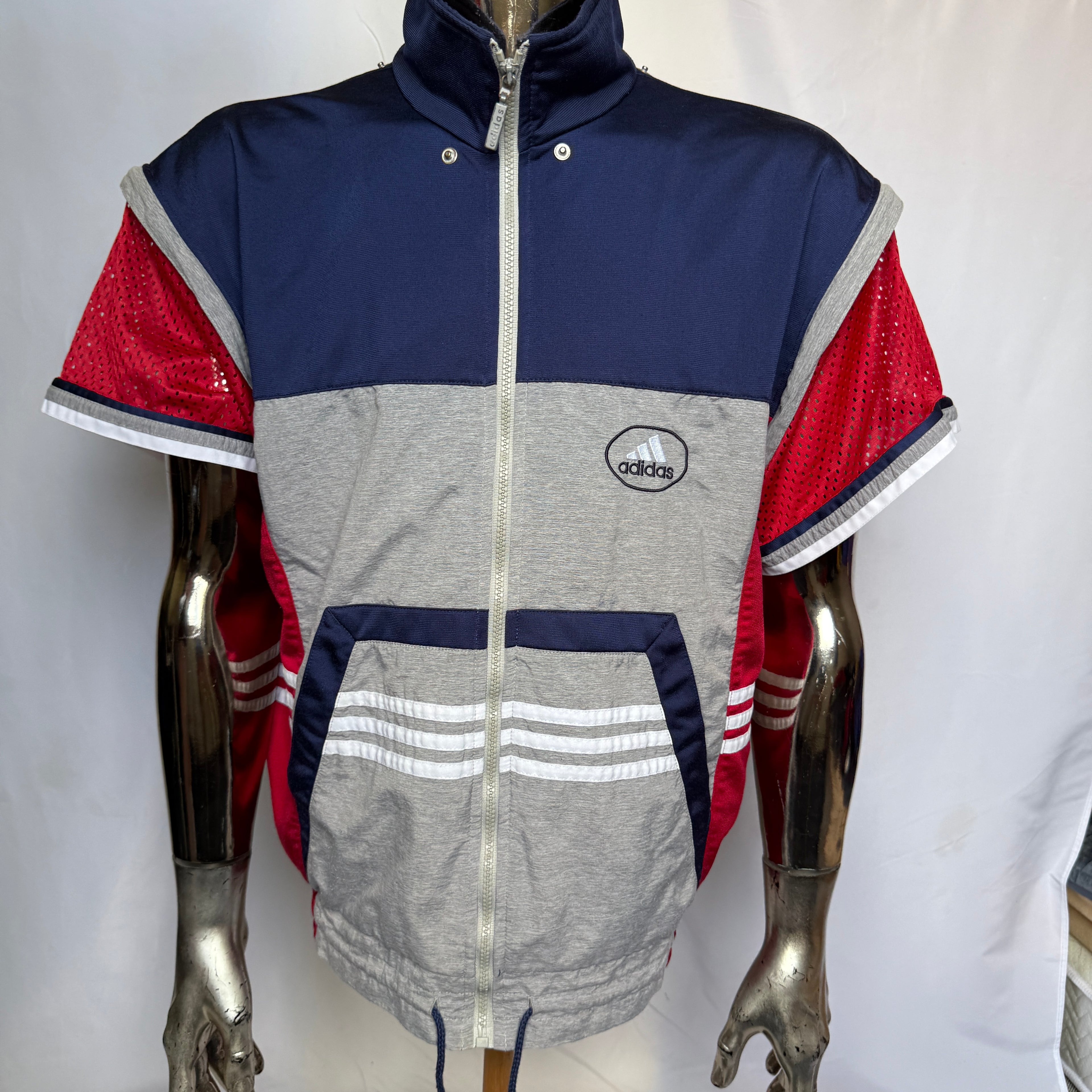 adidas 90er Vintage Track Jacket / Jacke - abnehmbare Ärmel – Gr. M (D5)