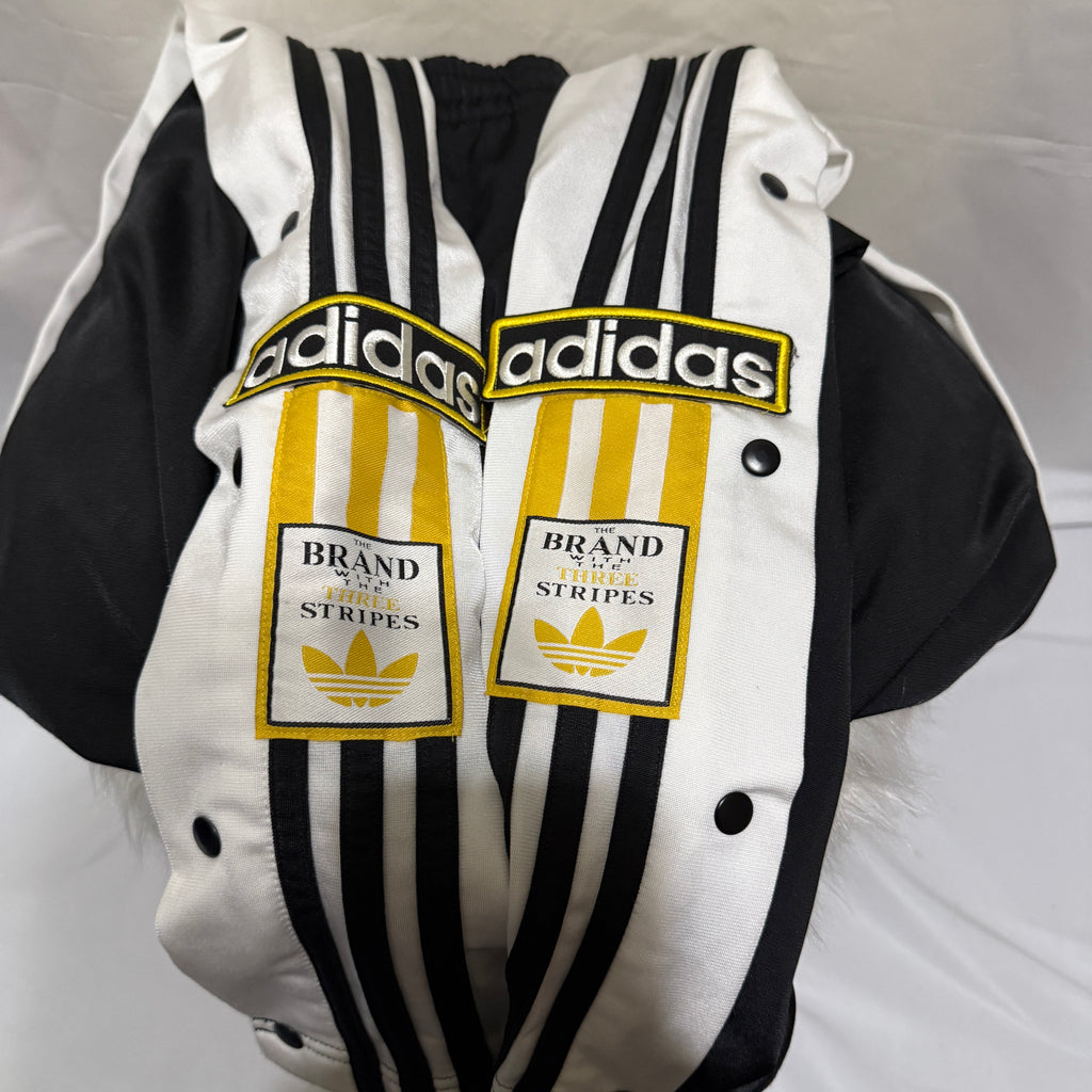 Adidas “Adibreak” Jogginghose / Trainingshose (seitliche Knopfleiste) - Retro - Größe M