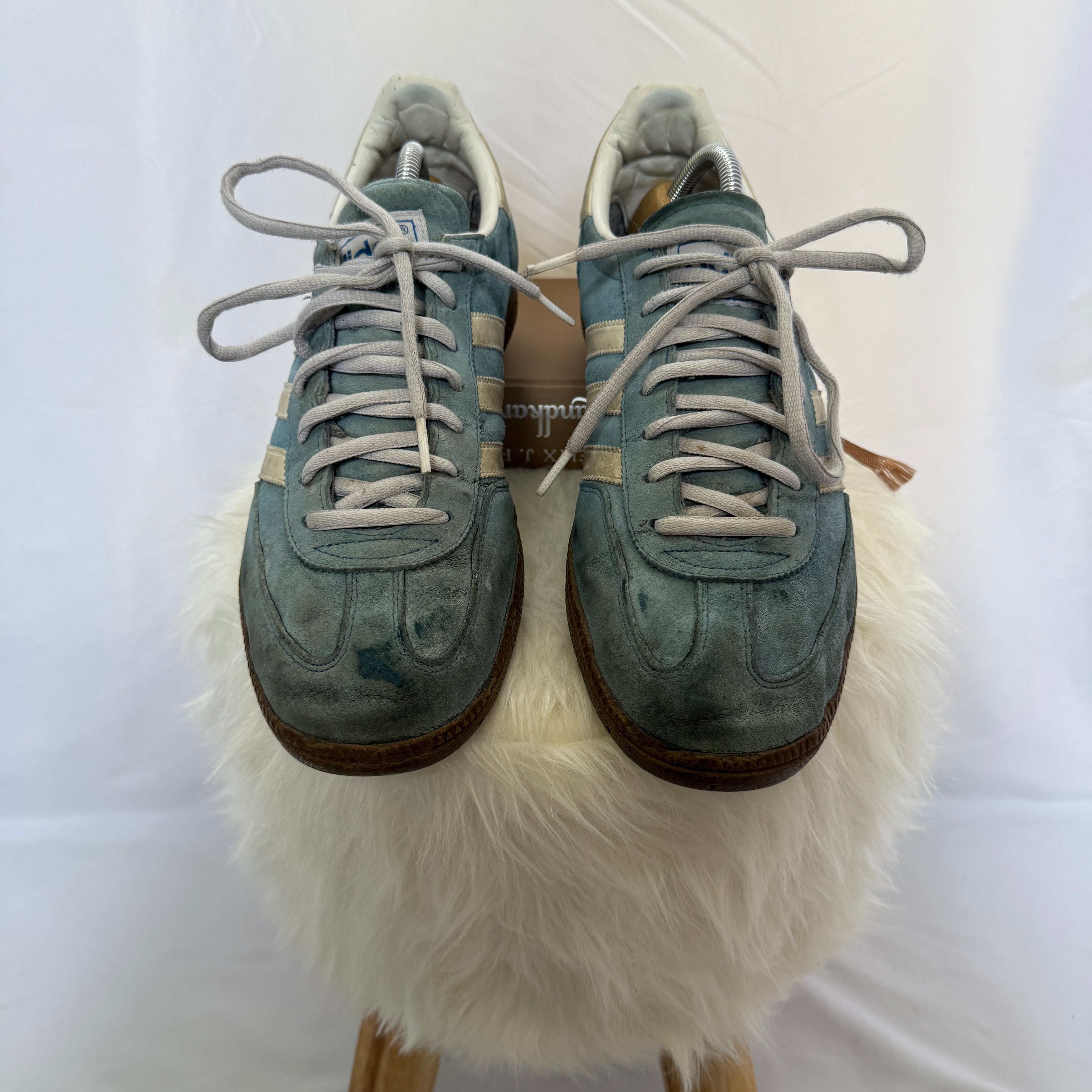 adidas Spezial Sneaker / Schuhe – Hellblau / Weiß – Größe 45 1/3