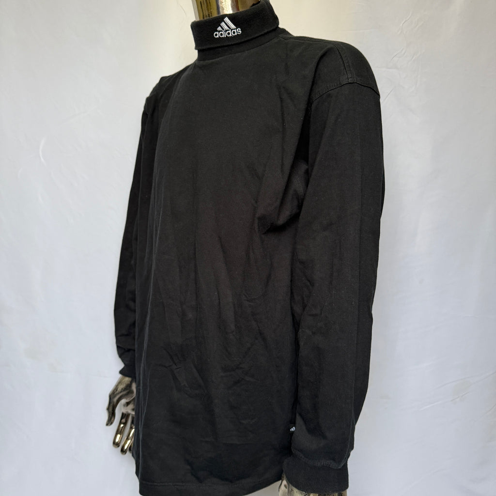 adidas 90er Vintage Rollkragen / Pullover Longsleeve – Gr. L