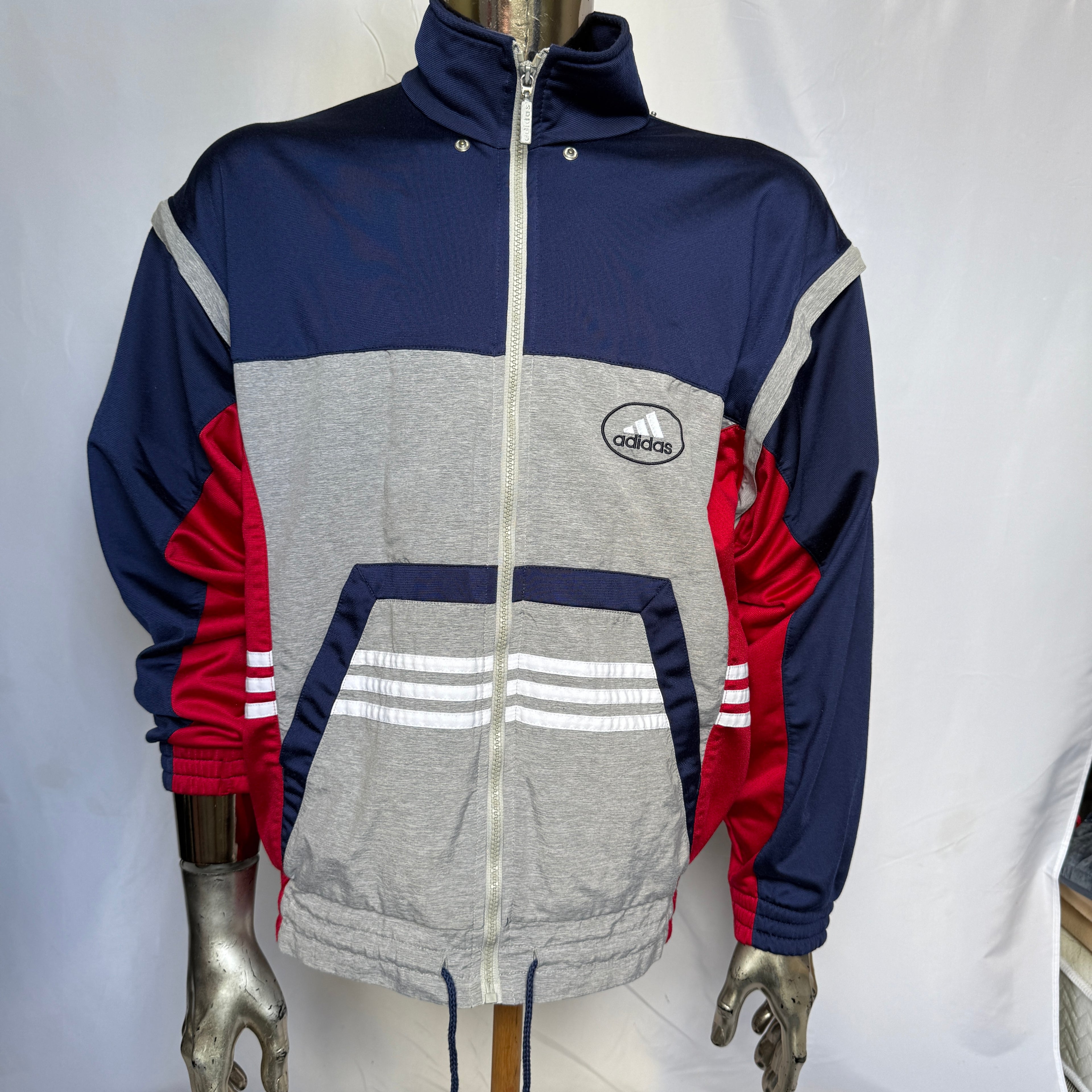 adidas 90er Vintage Track Jacket / Jacke - abnehmbare Ärmel – Gr. M (D5)