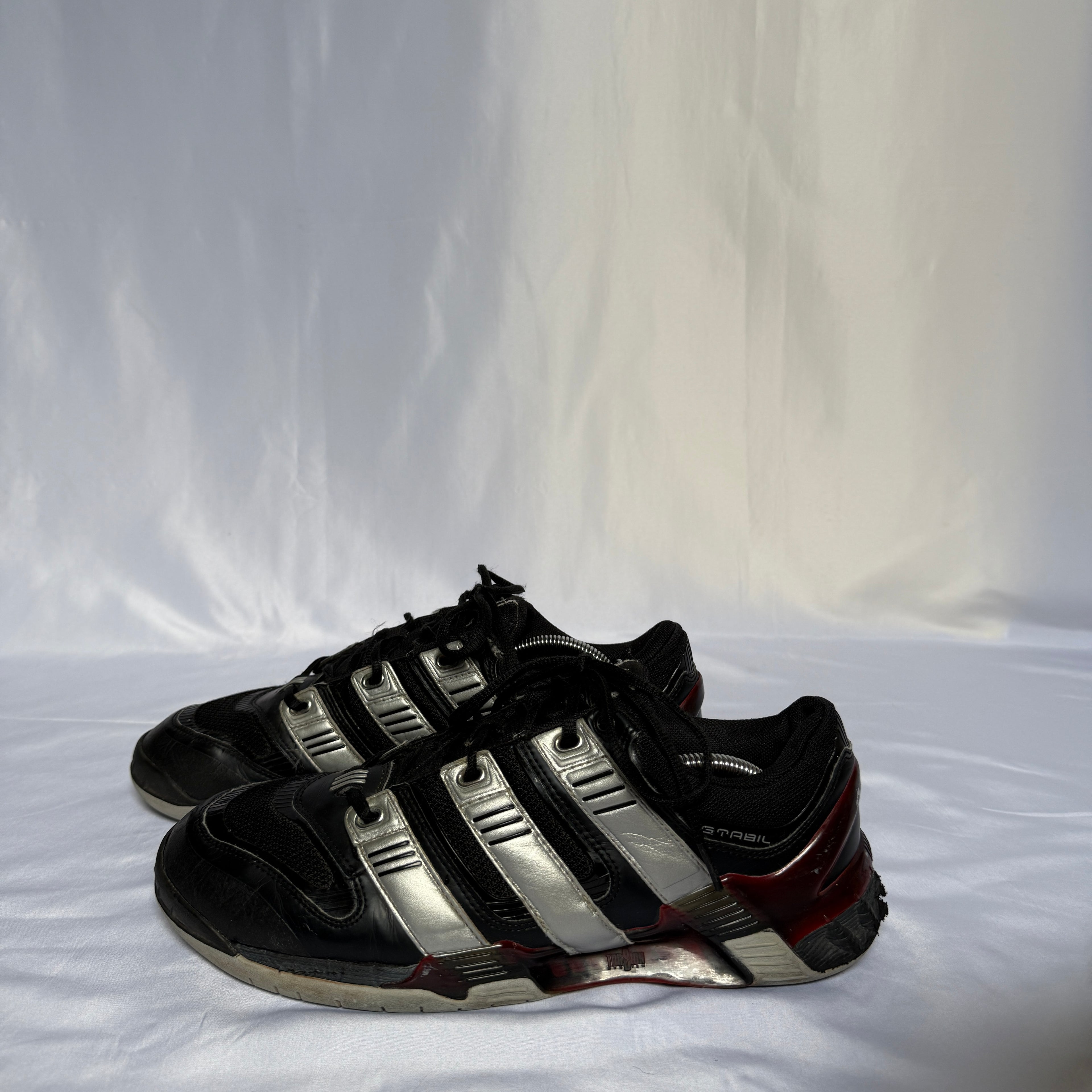Adidas Sneaker Torsion Equipo Stabil OG (2005) – Schwarz/Silber/Rot – Größe 46 (US 11)