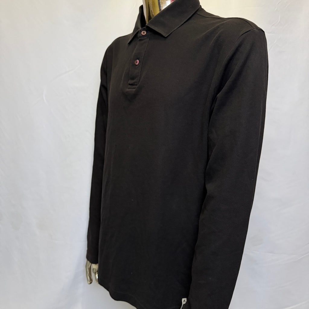 adidas x Equipment 90er Vintage Langarm Polo / Sweatshirt – Gr. L