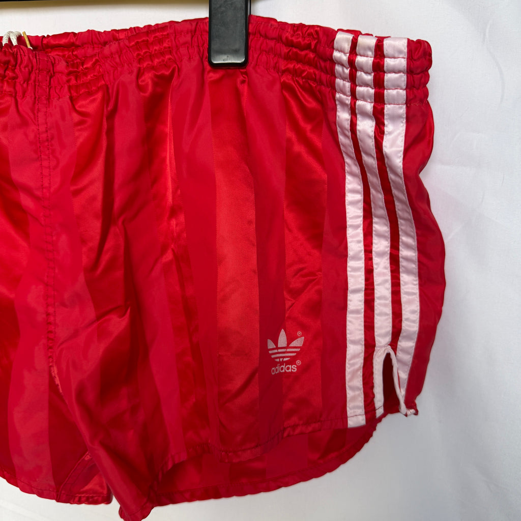 adidas 70er 80er Vintage Shorts Sprinter Hose – Glanz / Satin Rarität – Gr. M-L
