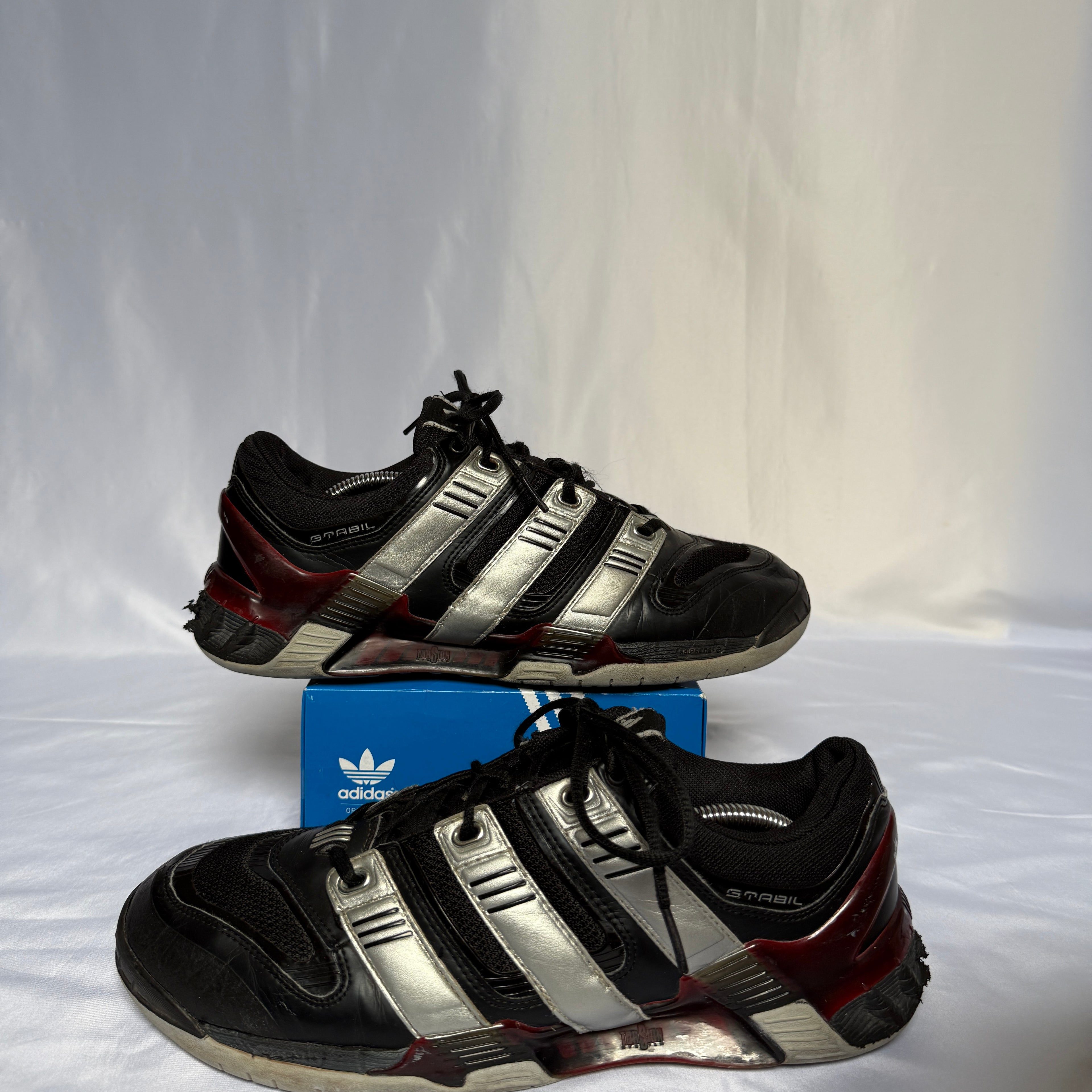Adidas Sneaker Torsion Equipo Stabil OG (2005) – Schwarz/Silber/Rot – Größe 46 (US 11)