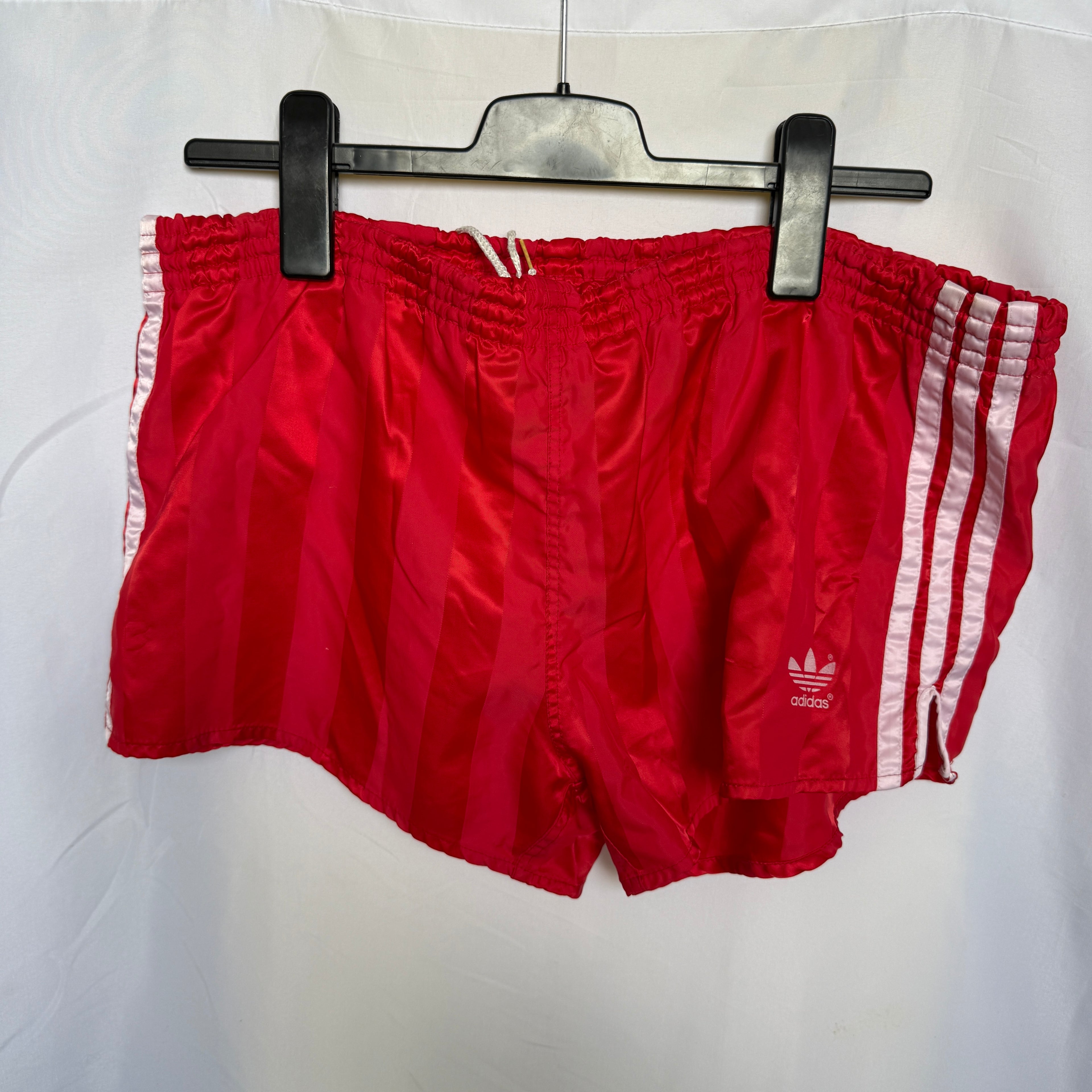 adidas 70er 80er Vintage Shorts Sprinter Hose – Glanz / Satin Rarität – Gr. M-L