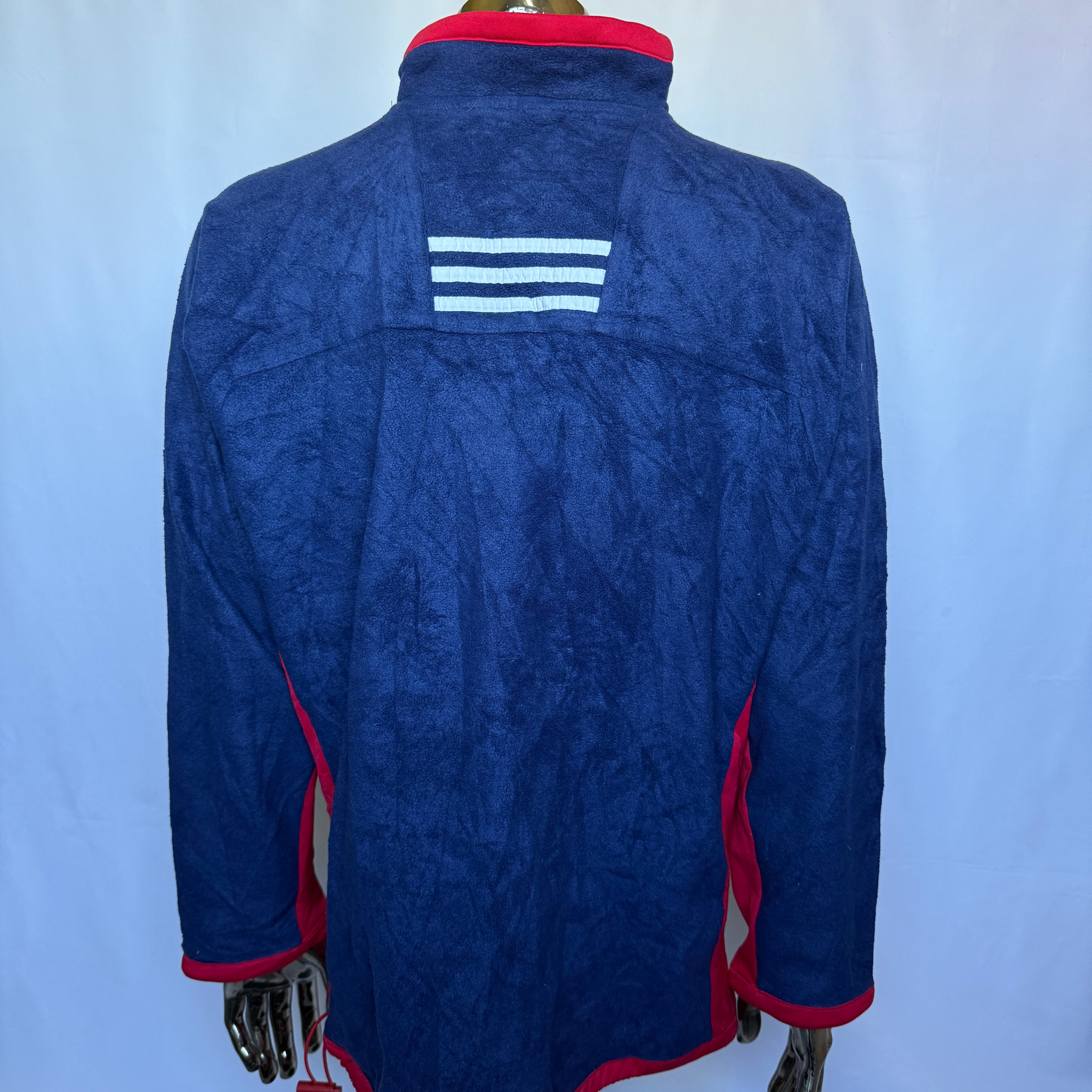 Adidas Fleece Pullover / Sweatshirt – frühe 90er Jahre (Sample, selten) – Größe XL