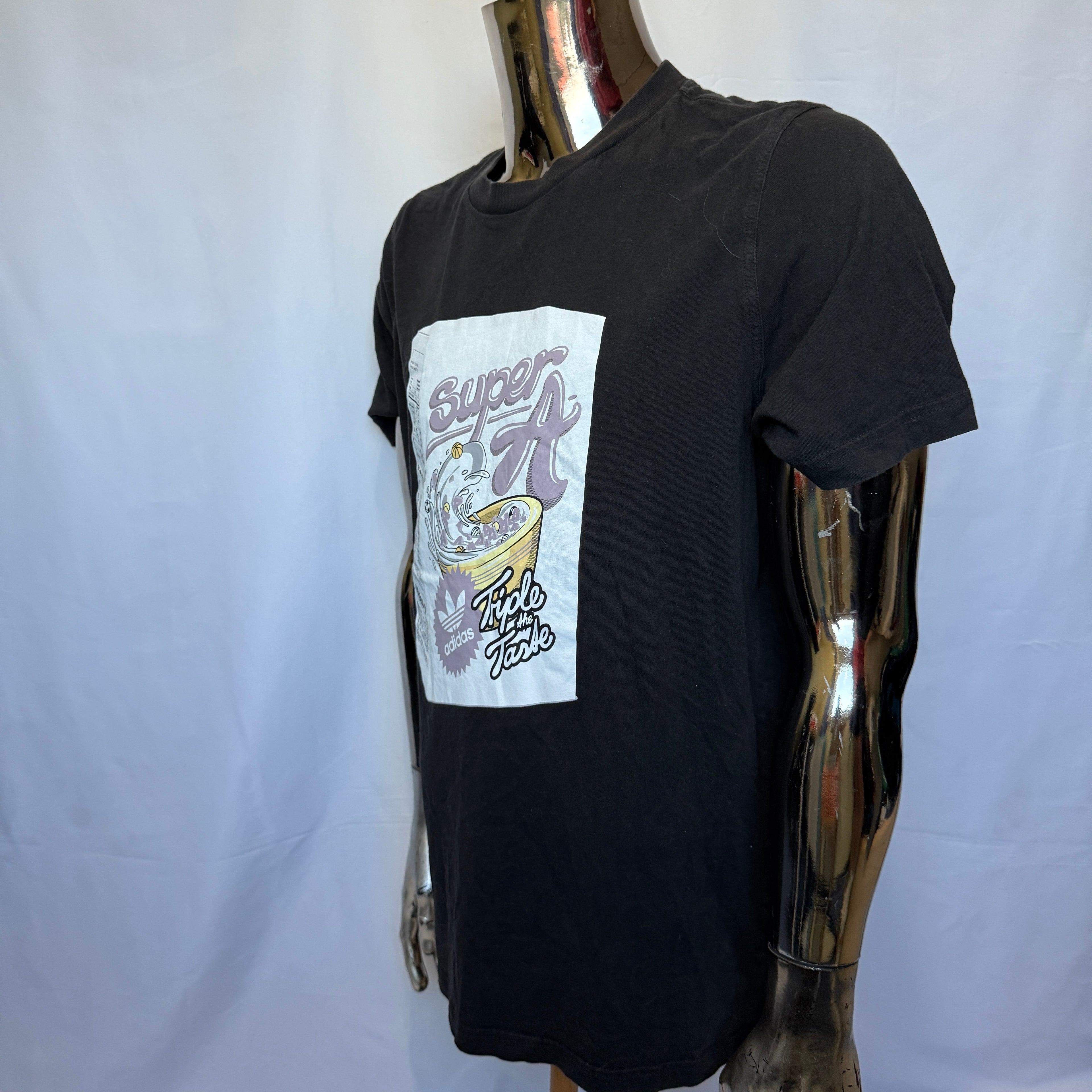 Adidas Originals T-Shirt – “Super A – Triple Tone Tank” – Retro Graphic Style - Größe L