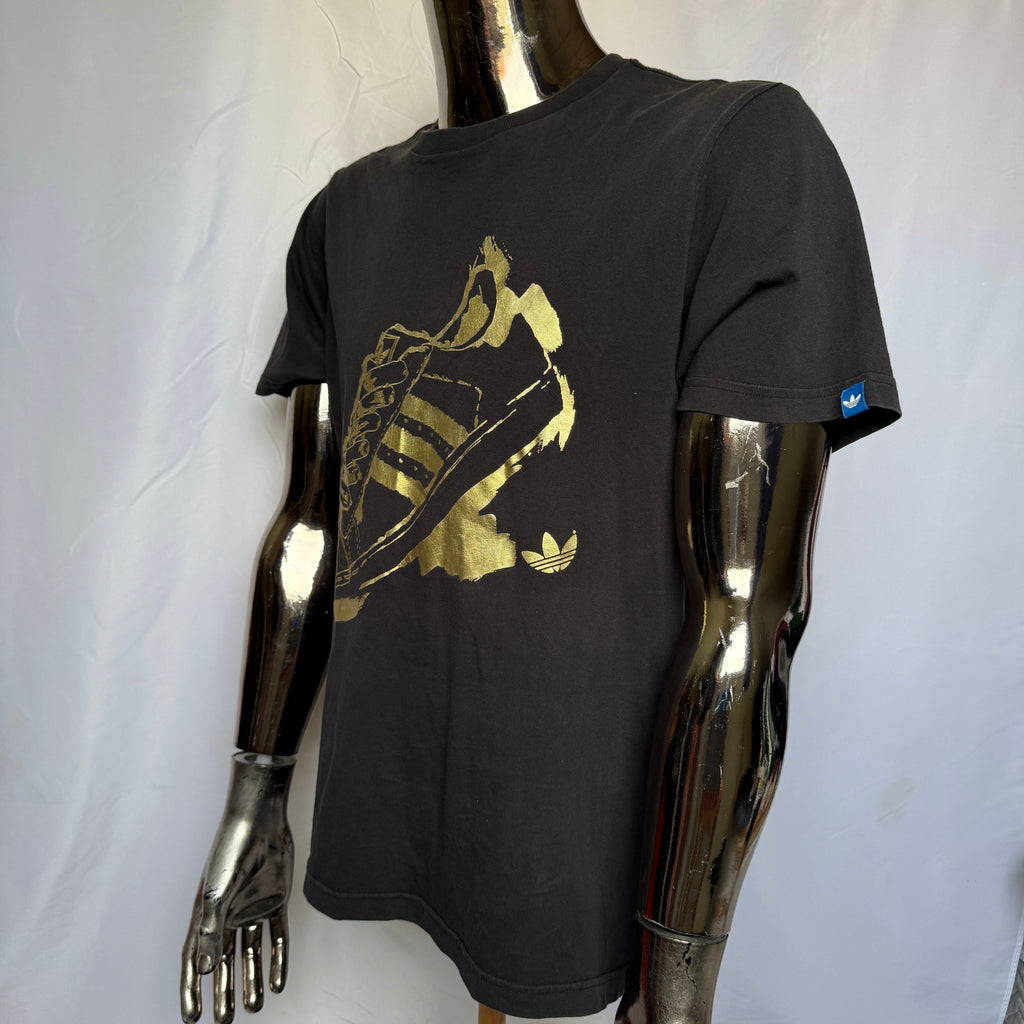 adidas Originals Vintage T-Shirt / Shirt – Sneaker Print – Gr. M
