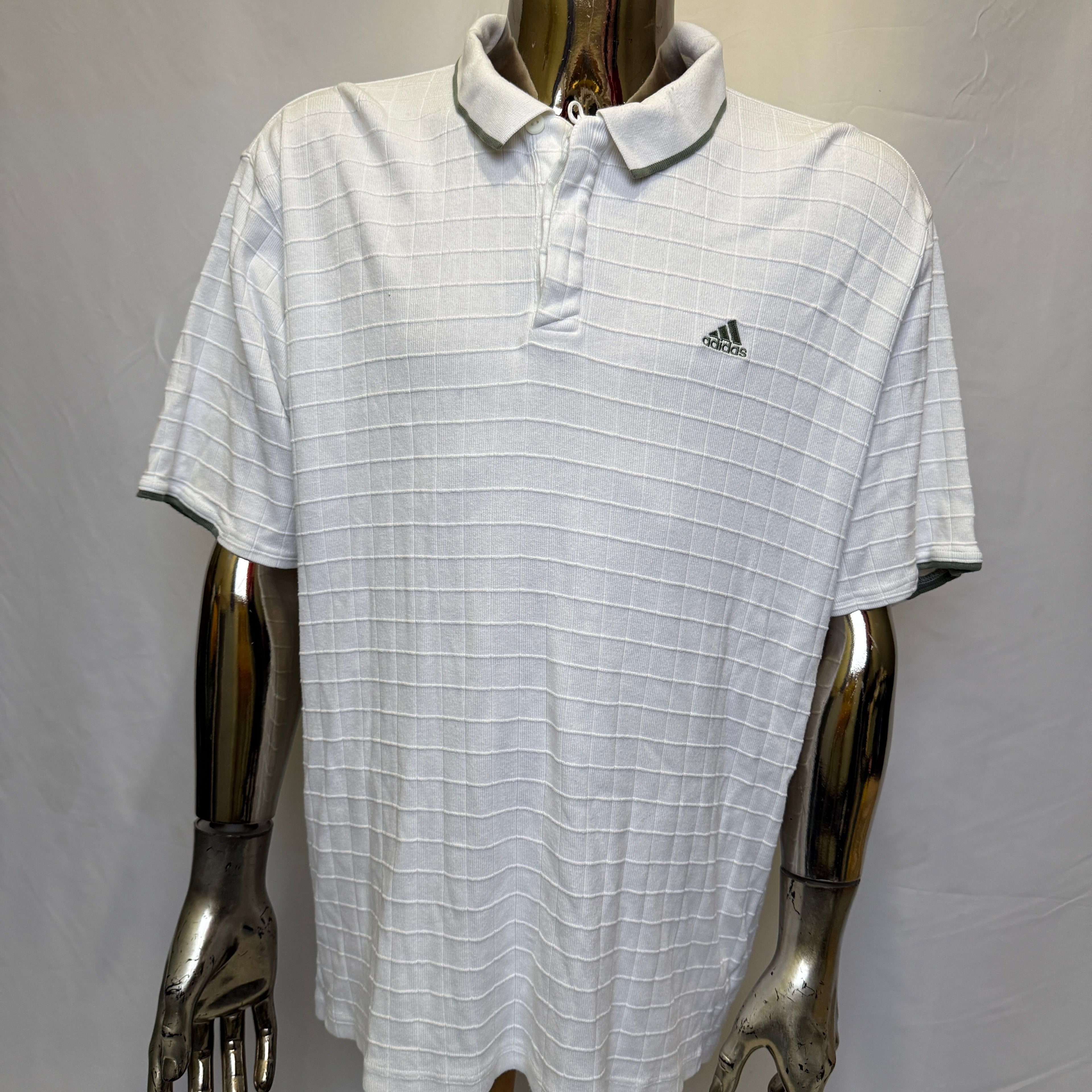 adidas 90er Vintage Polo Shirt / Polohemd Structured – Gr. XL